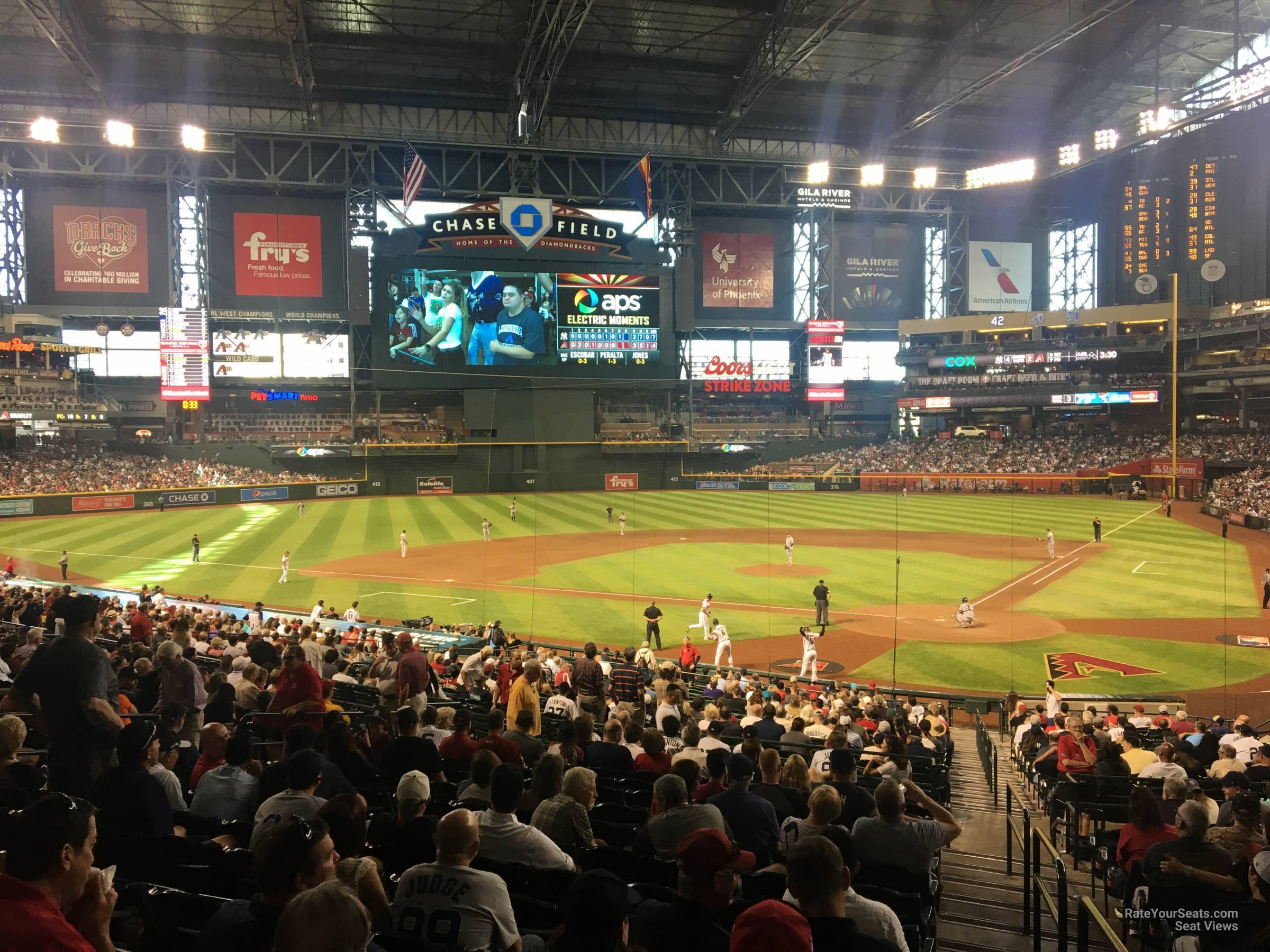 section 125, row 39 seat view  for baseball - chase field