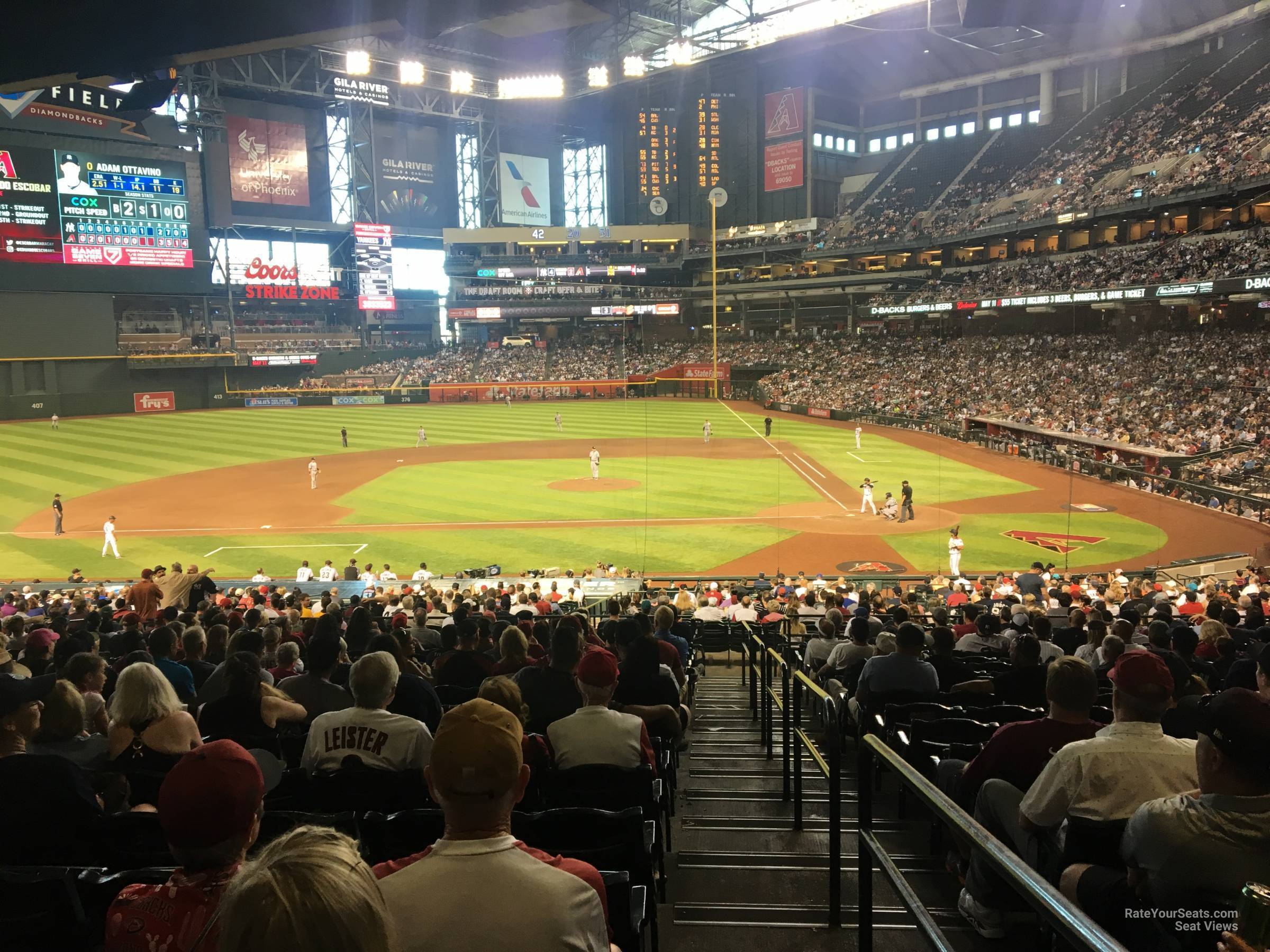 section 127, row 39 seat view  for baseball - chase field