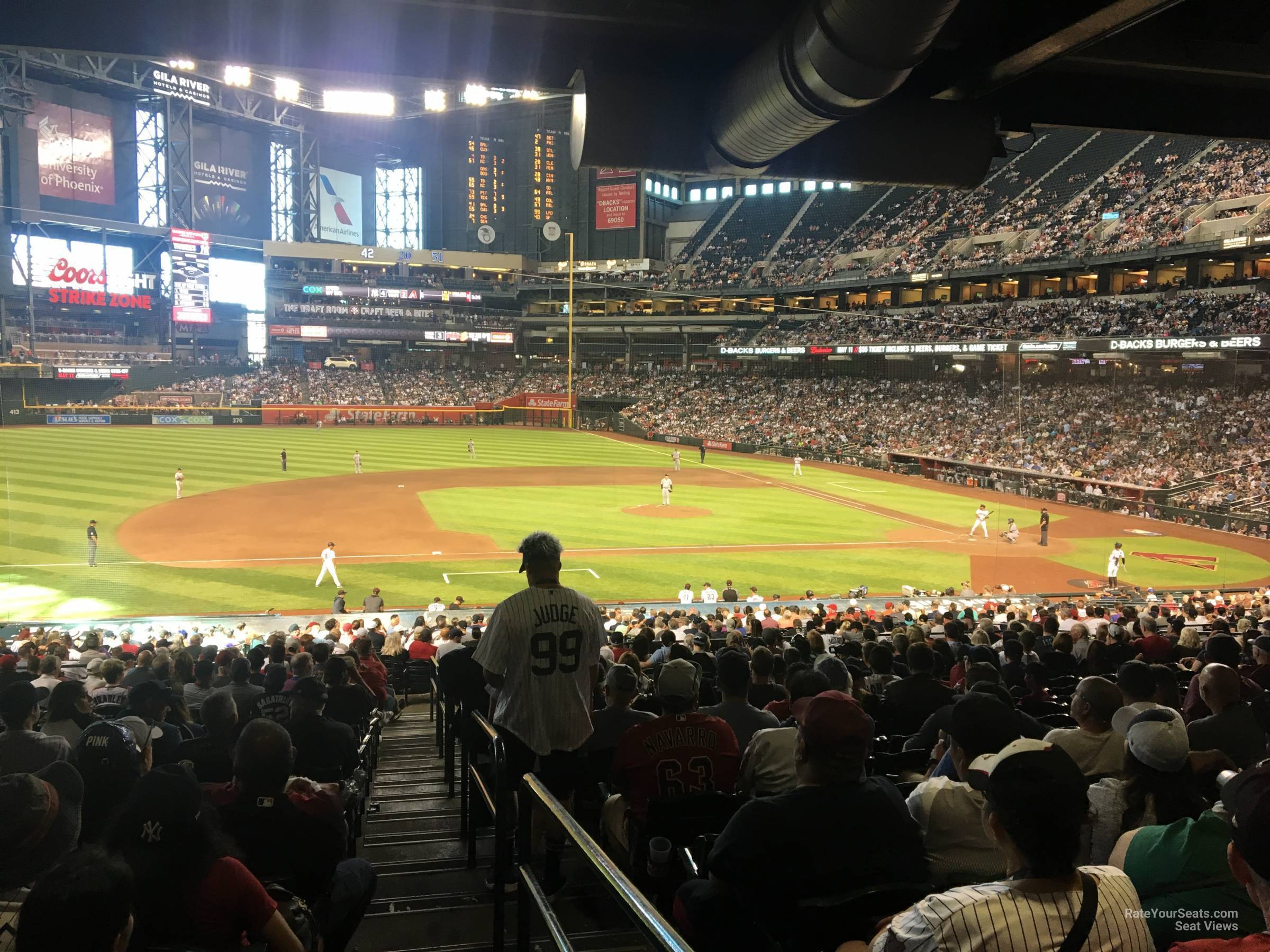 section 129, row 39 seat view  for baseball - chase field