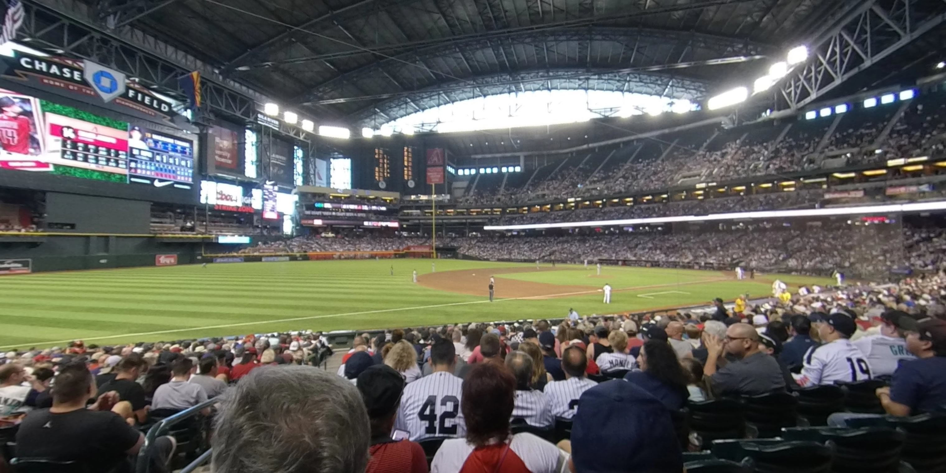 section 131 panoramic seat view  for baseball - chase field