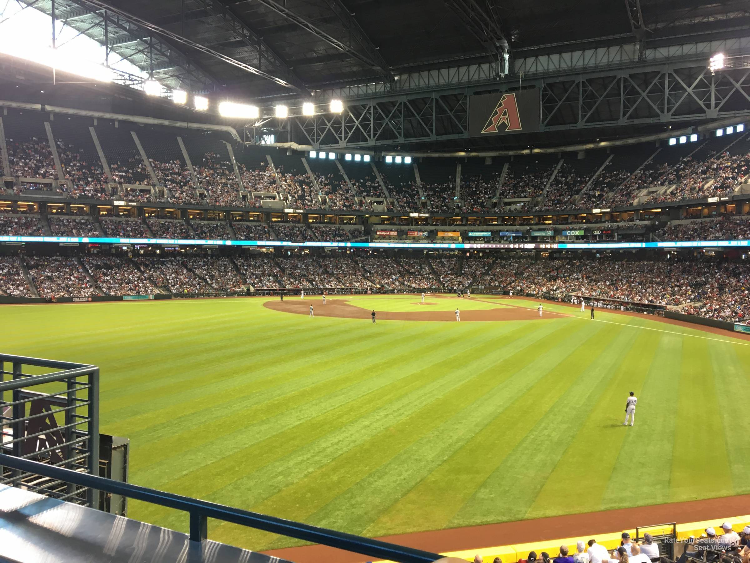 section 145w, row 1w seat view  for baseball - chase field