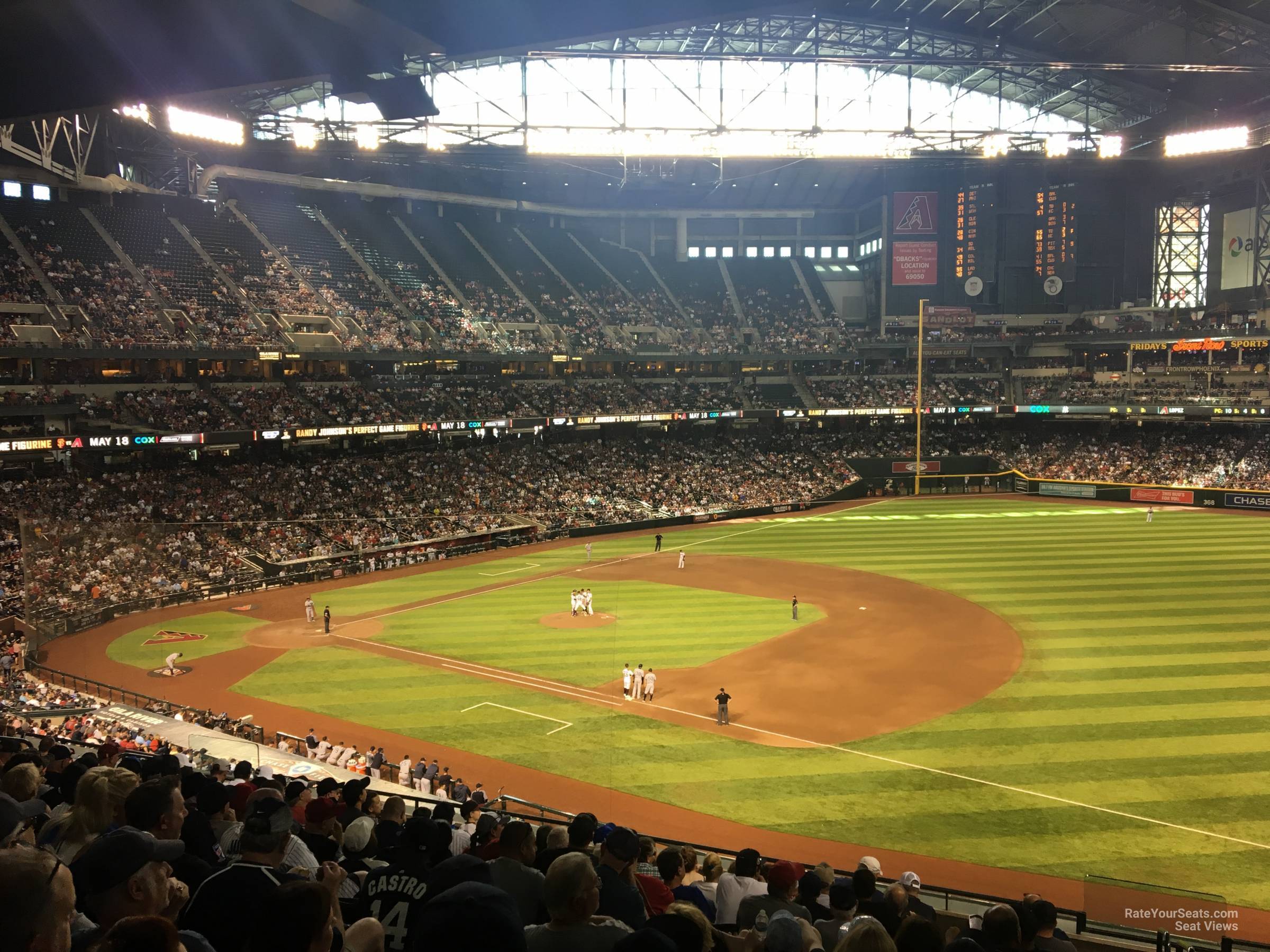 section 205, row 10 seat view  for baseball - chase field