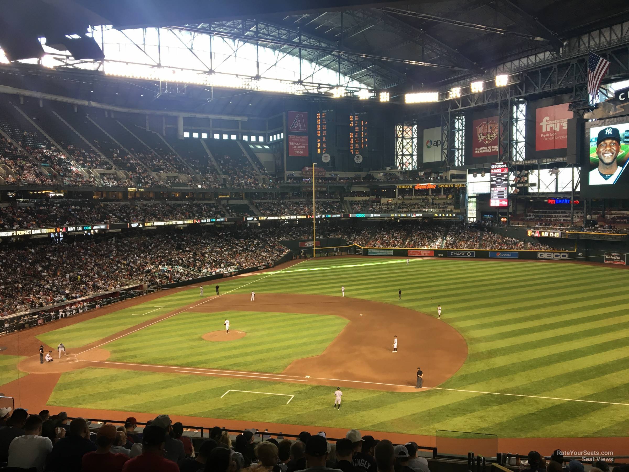section 207, row 10 seat view  for baseball - chase field