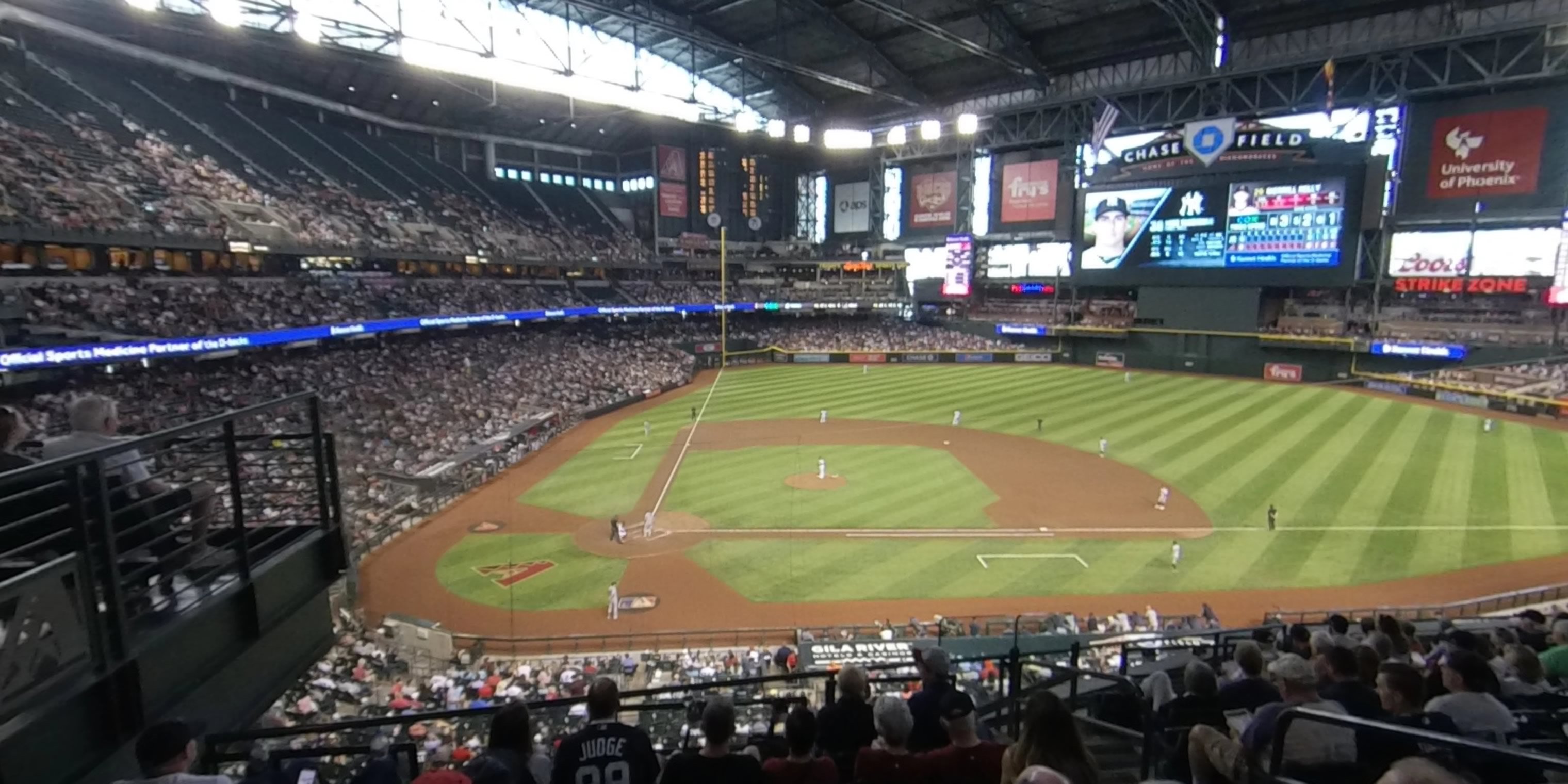 section 210a panoramic seat view  for baseball - chase field