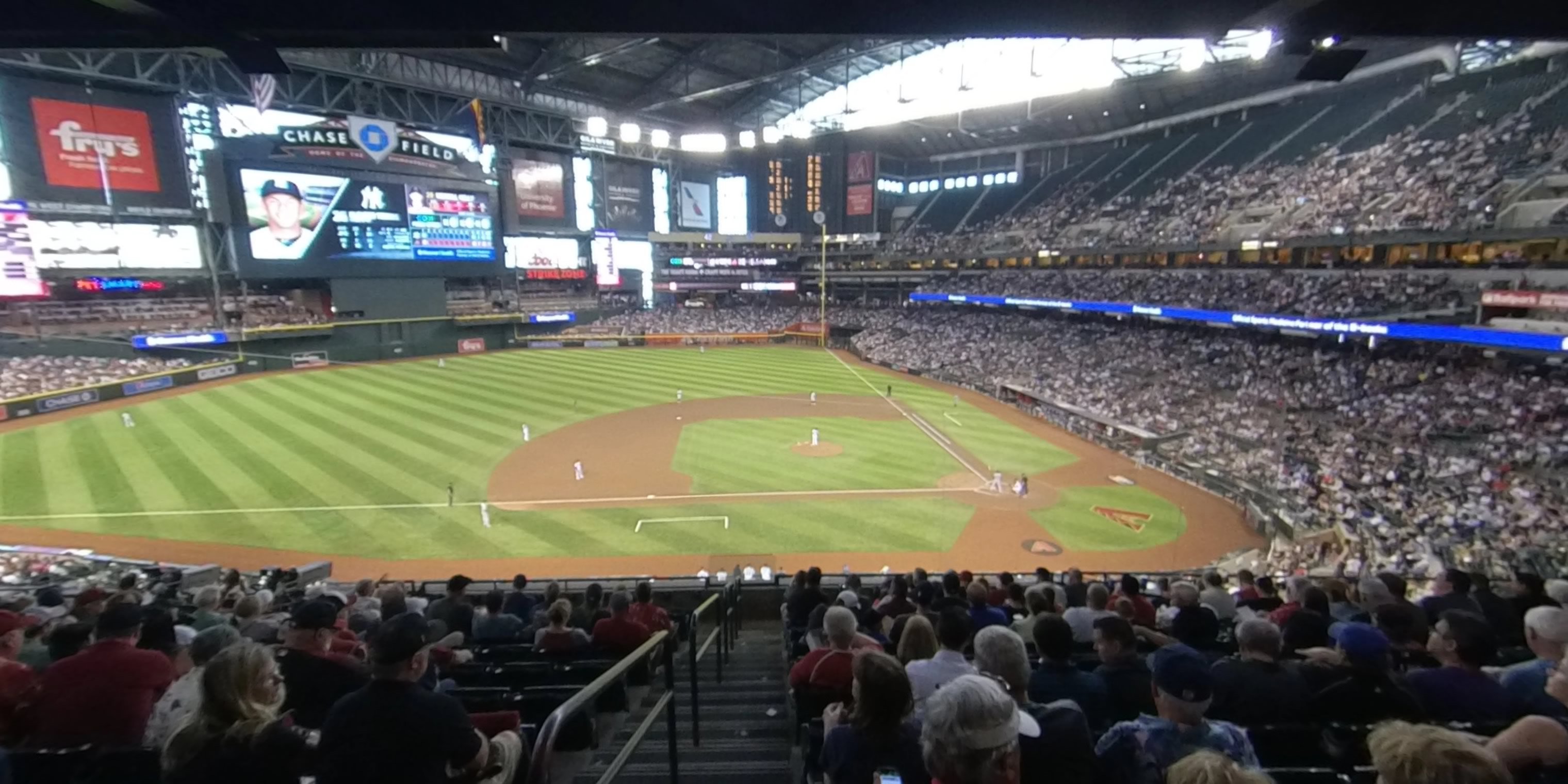 section 211 panoramic seat view  for baseball - chase field
