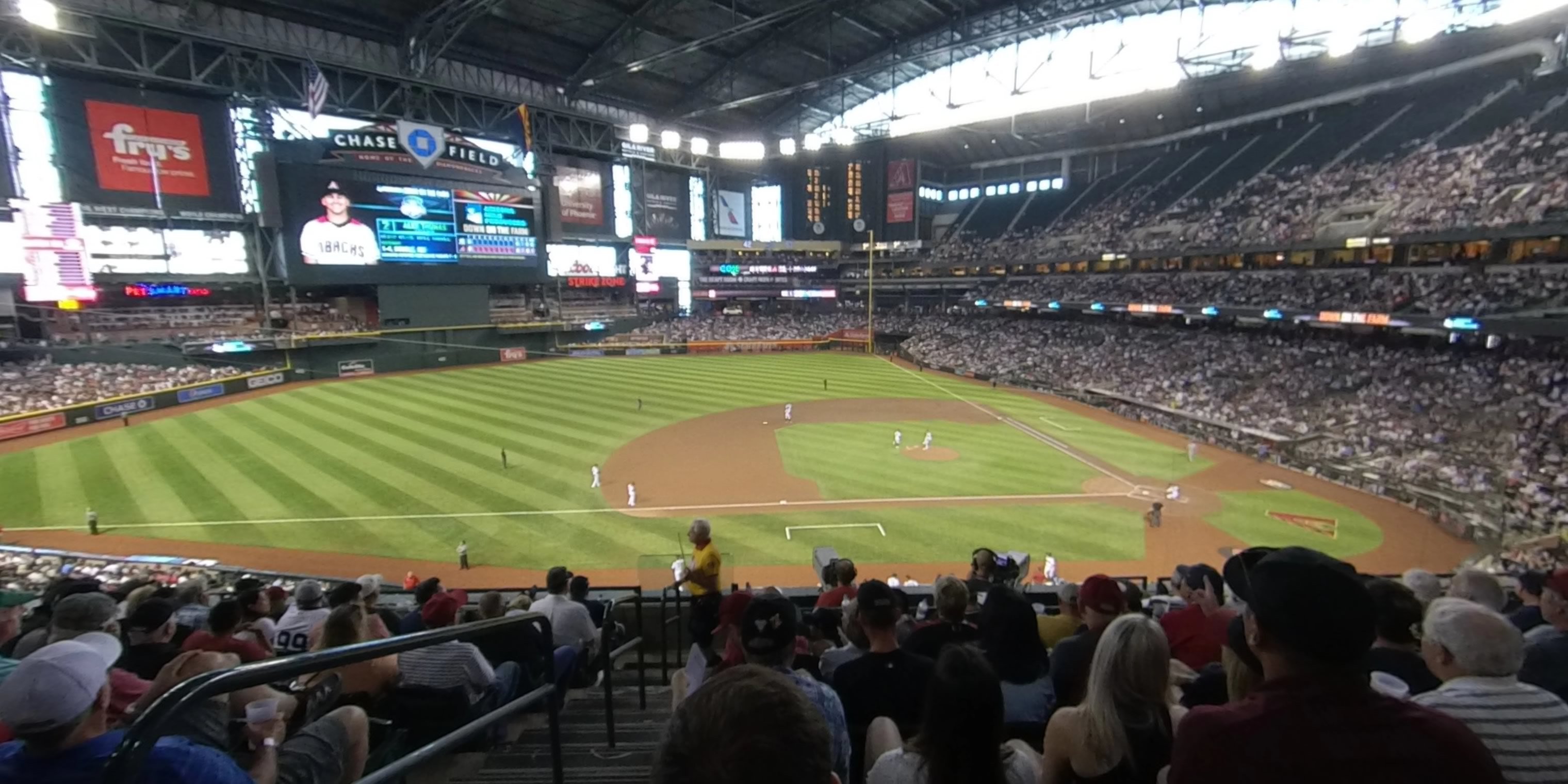 section 212 panoramic seat view  for baseball - chase field