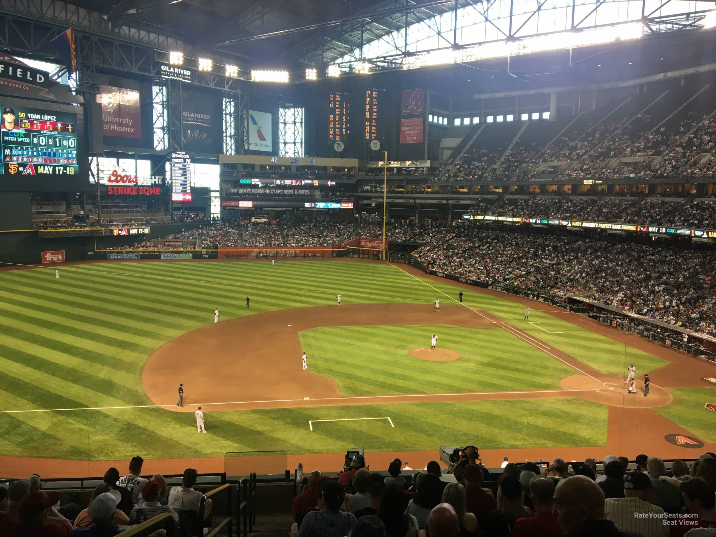 section 212, row 10 seat view  for baseball - chase field