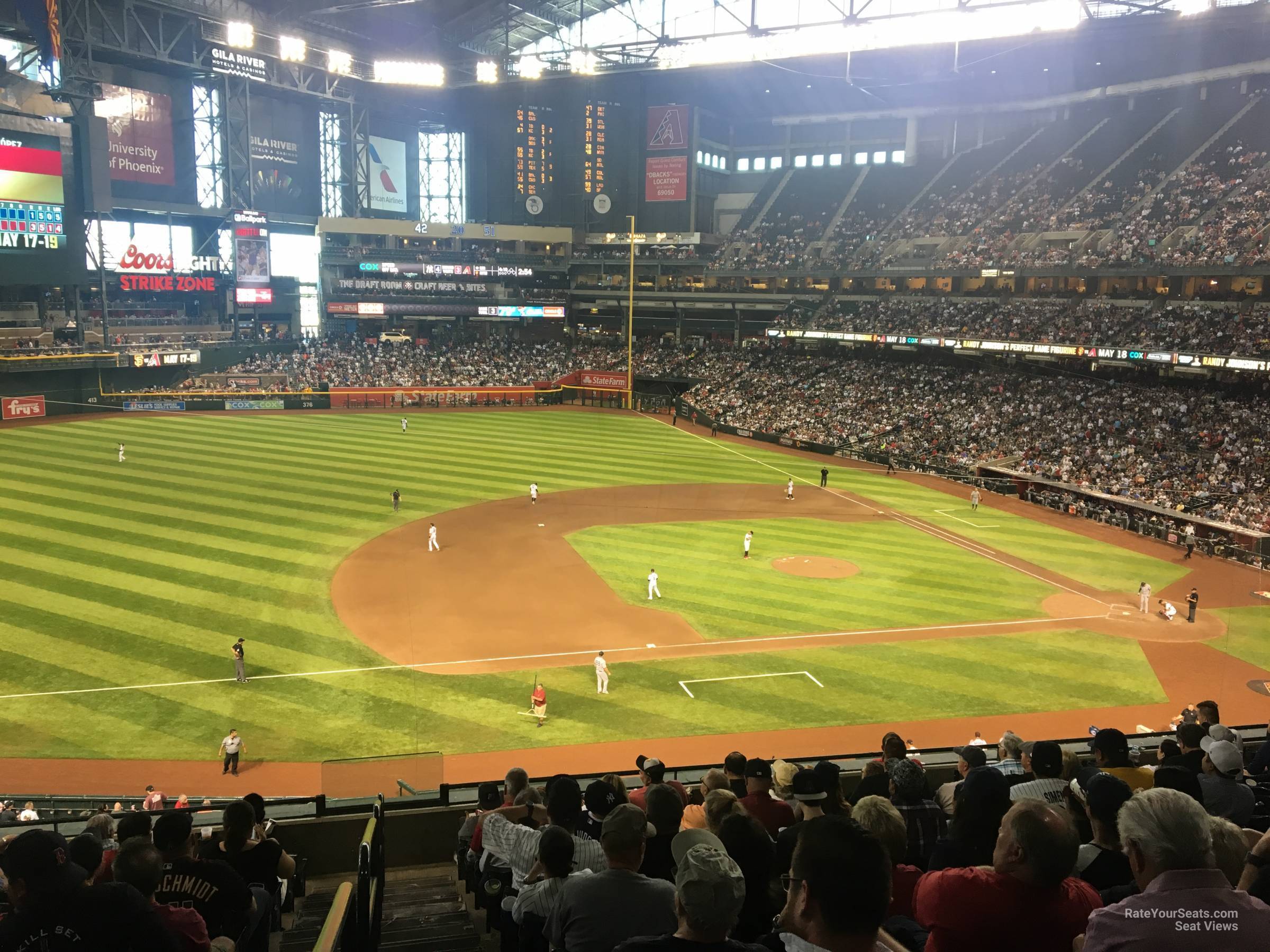 section 213, row 10 seat view  for baseball - chase field