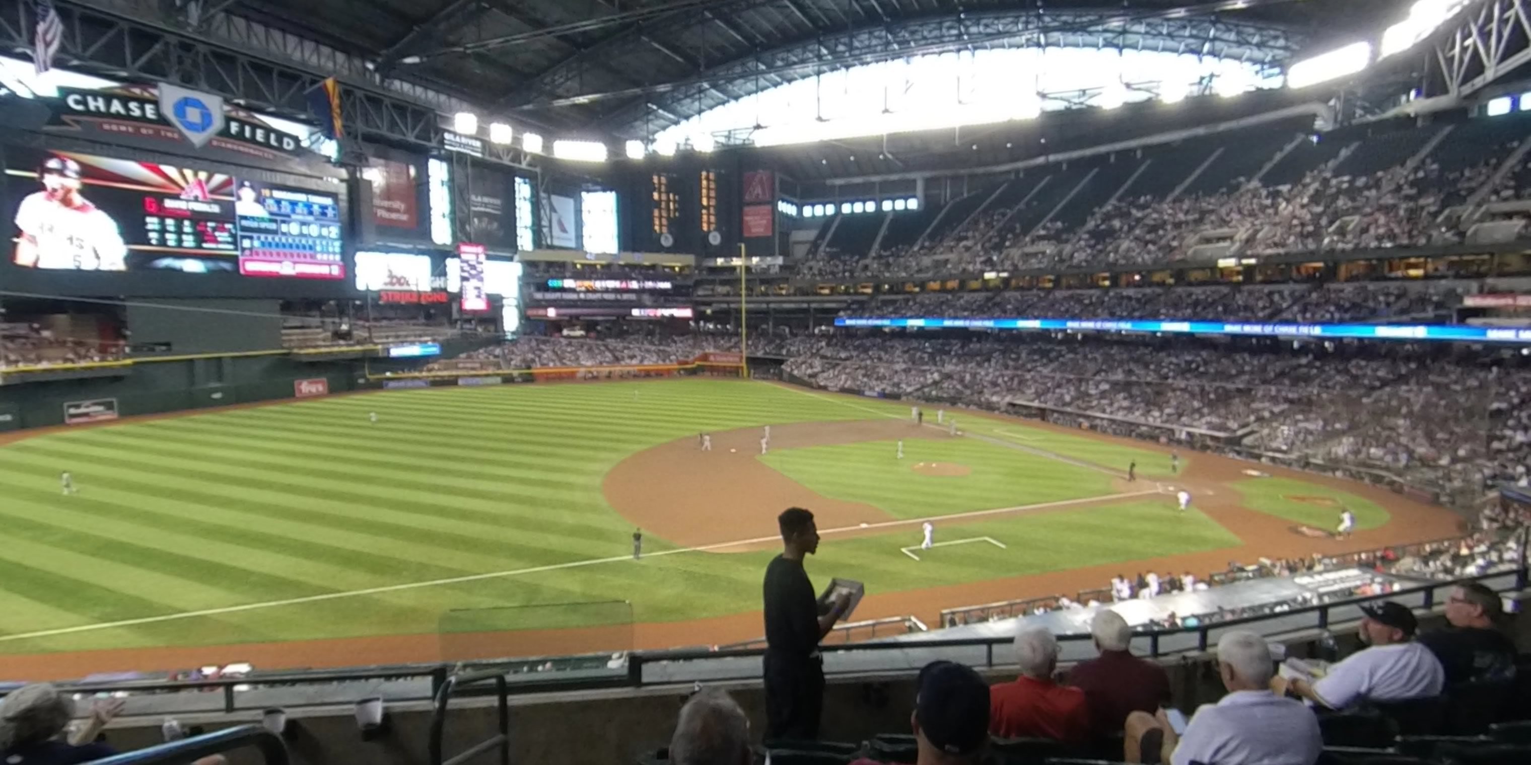 section 214 panoramic seat view  for baseball - chase field