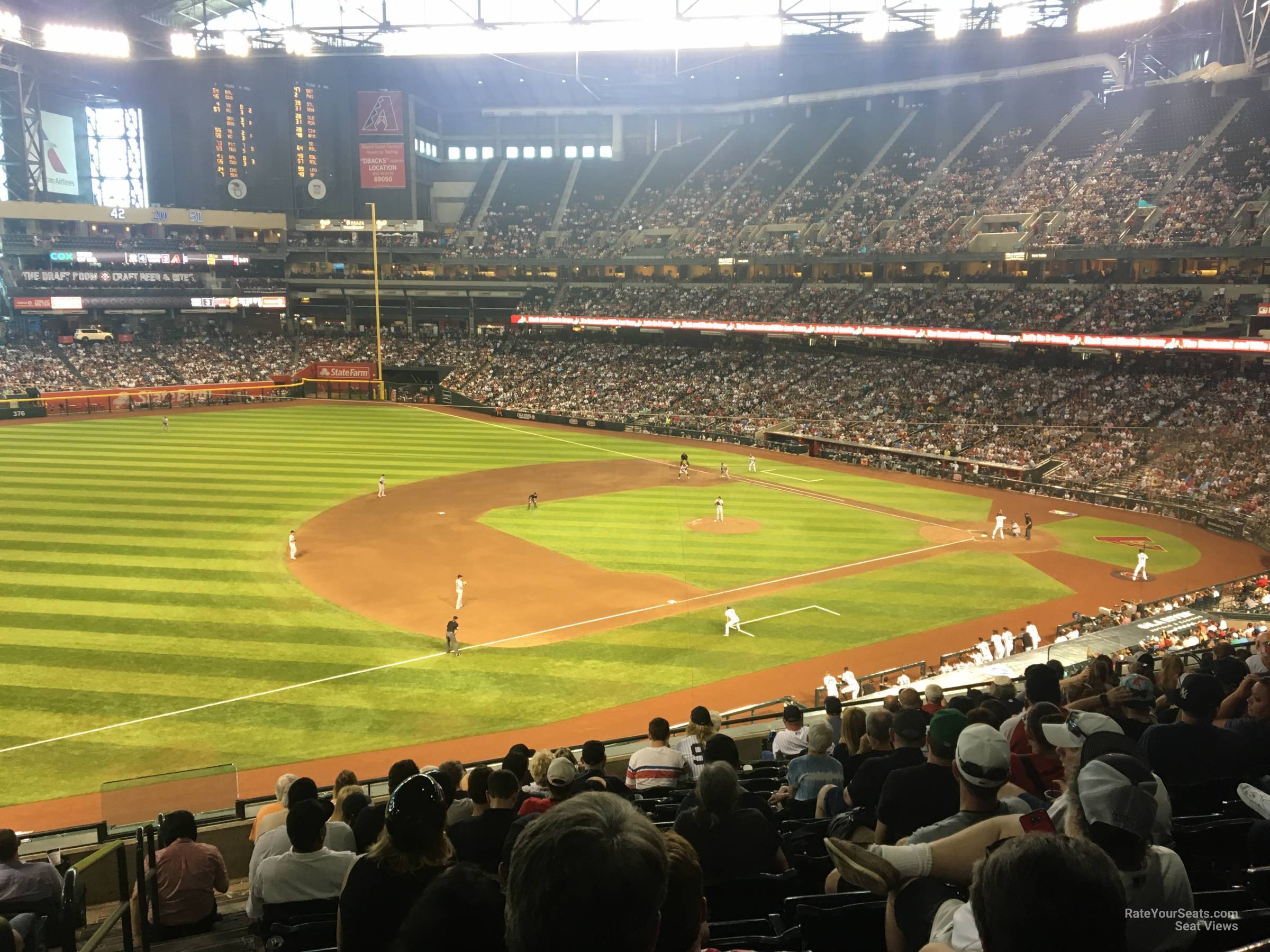 section 215, row 10 seat view  for baseball - chase field
