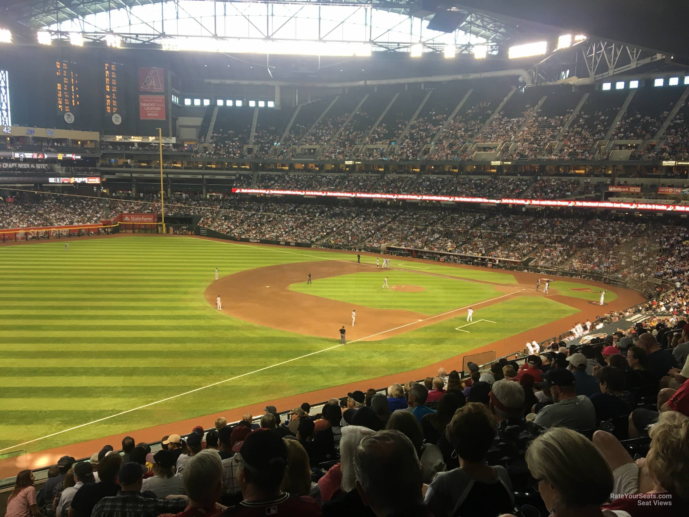 section 217, row 10 seat view  for baseball - chase field