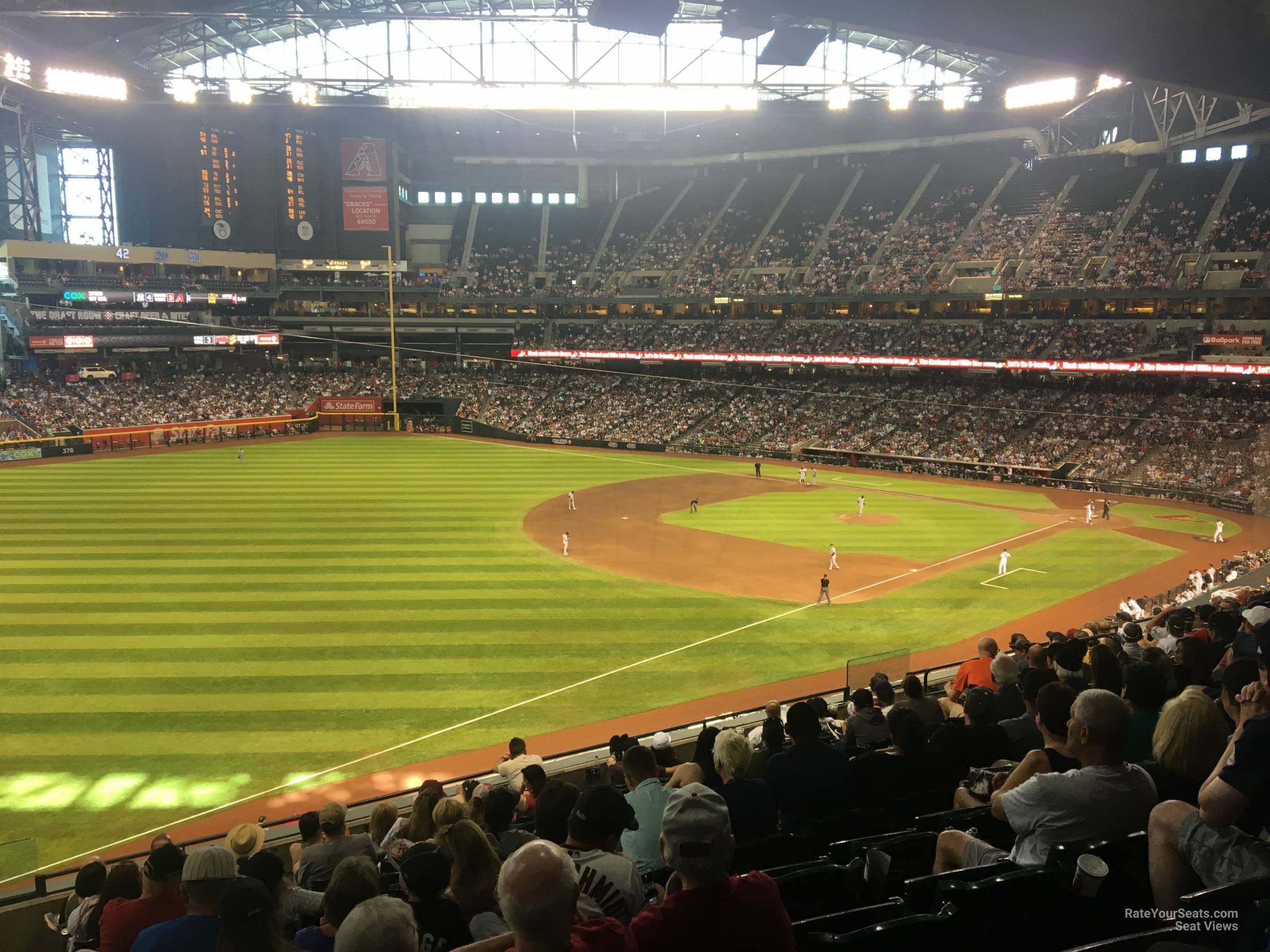 section 218, row 10 seat view  for baseball - chase field