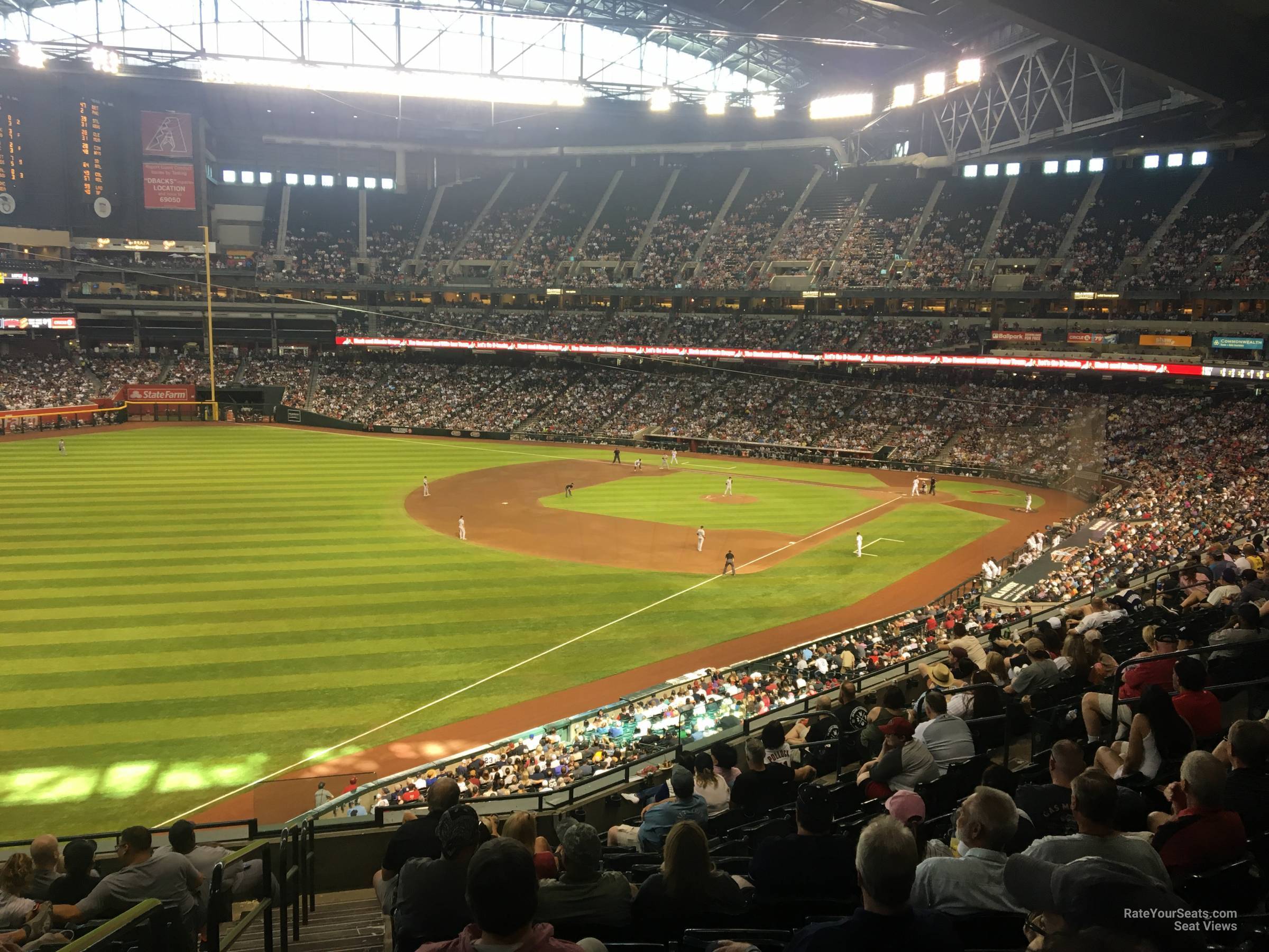 section 219, row 10 seat view  for baseball - chase field