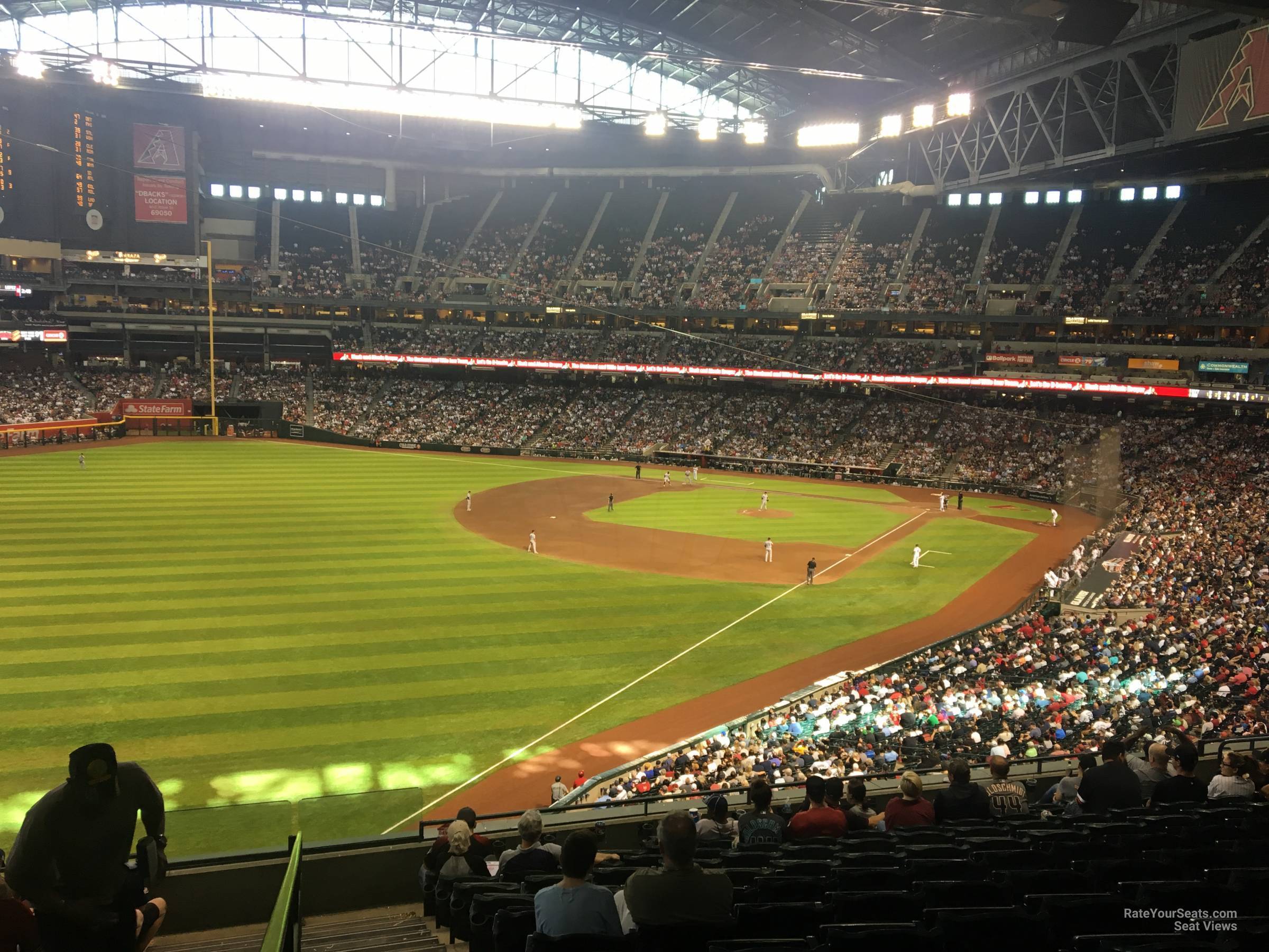 section 220, row 10 seat view  for baseball - chase field