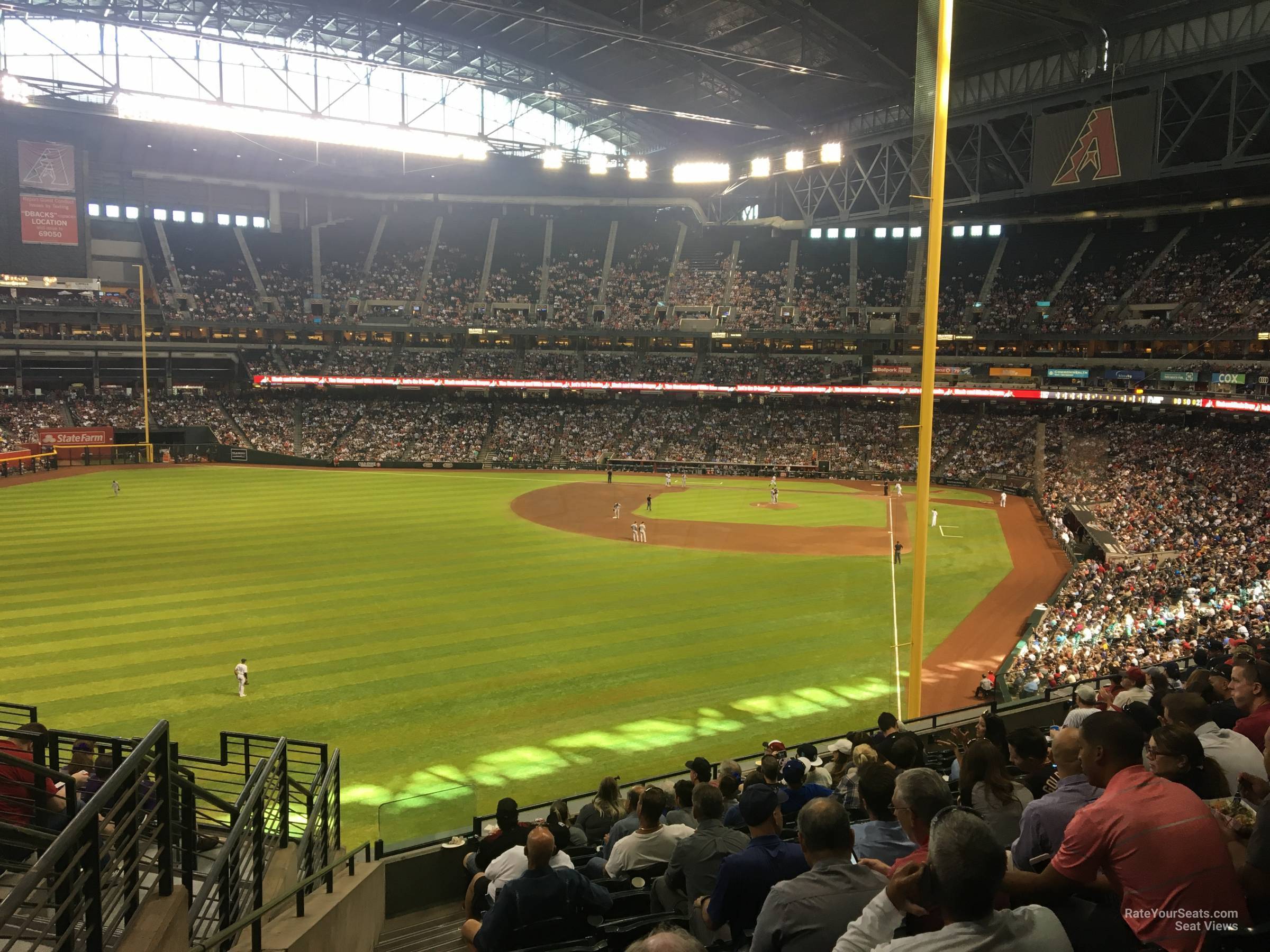 section 223, row 10 seat view  for baseball - chase field