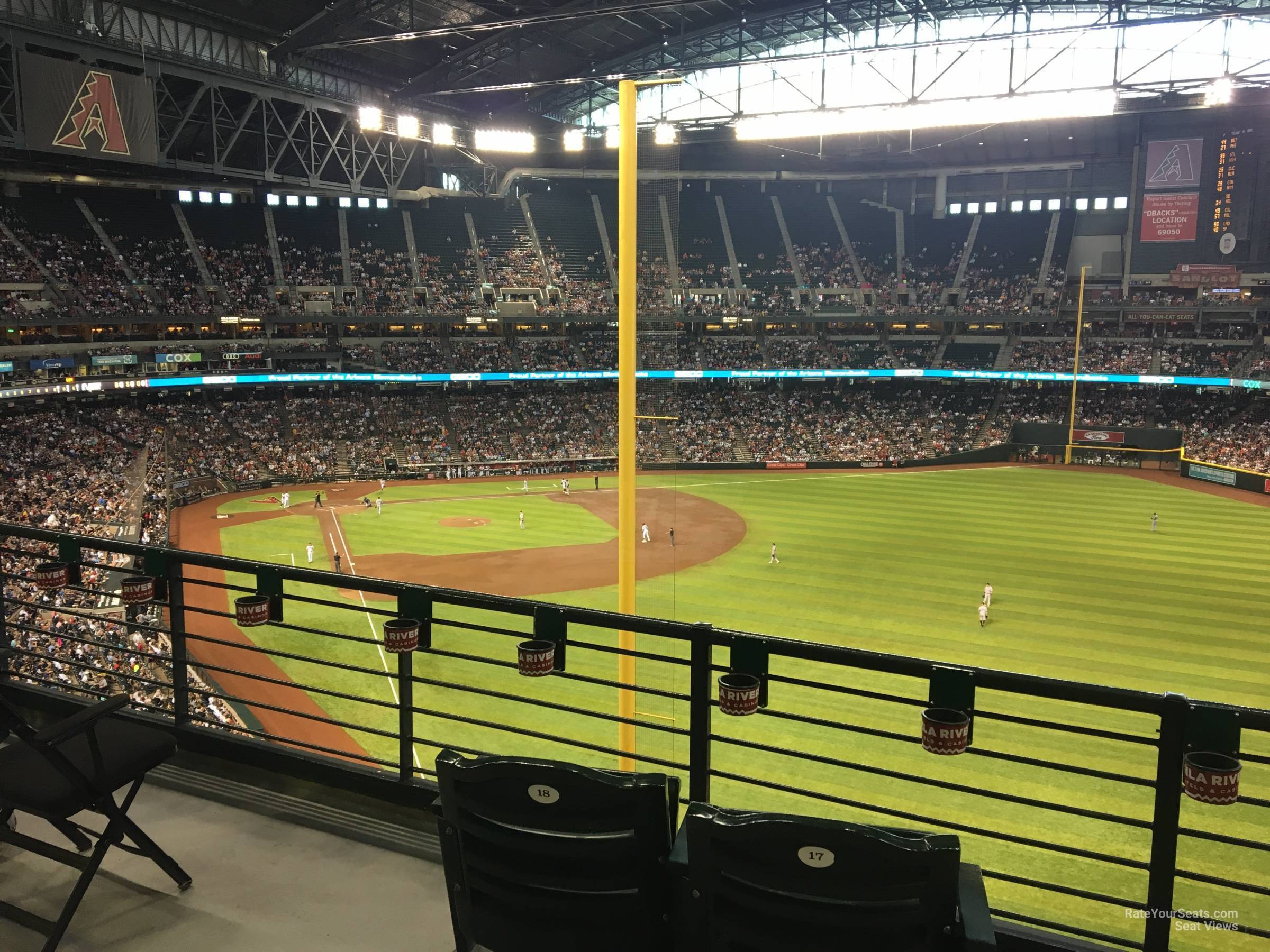 section 300w, row 4w seat view  for baseball - chase field