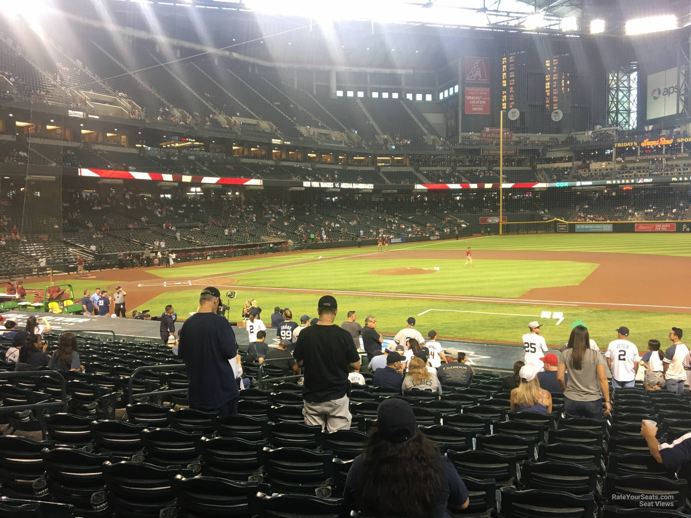 section d, row 18 seat view  for baseball - chase field