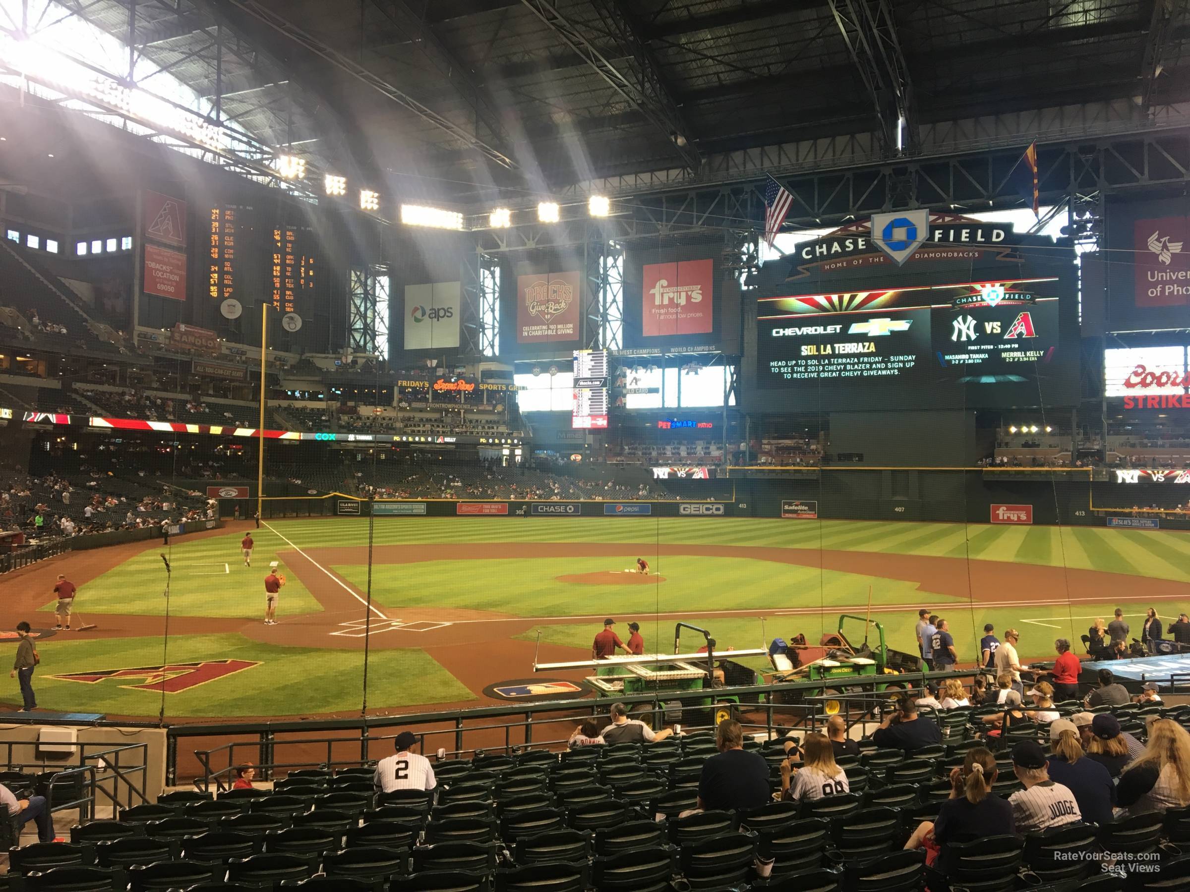 section h, row m seat view  for baseball - chase field