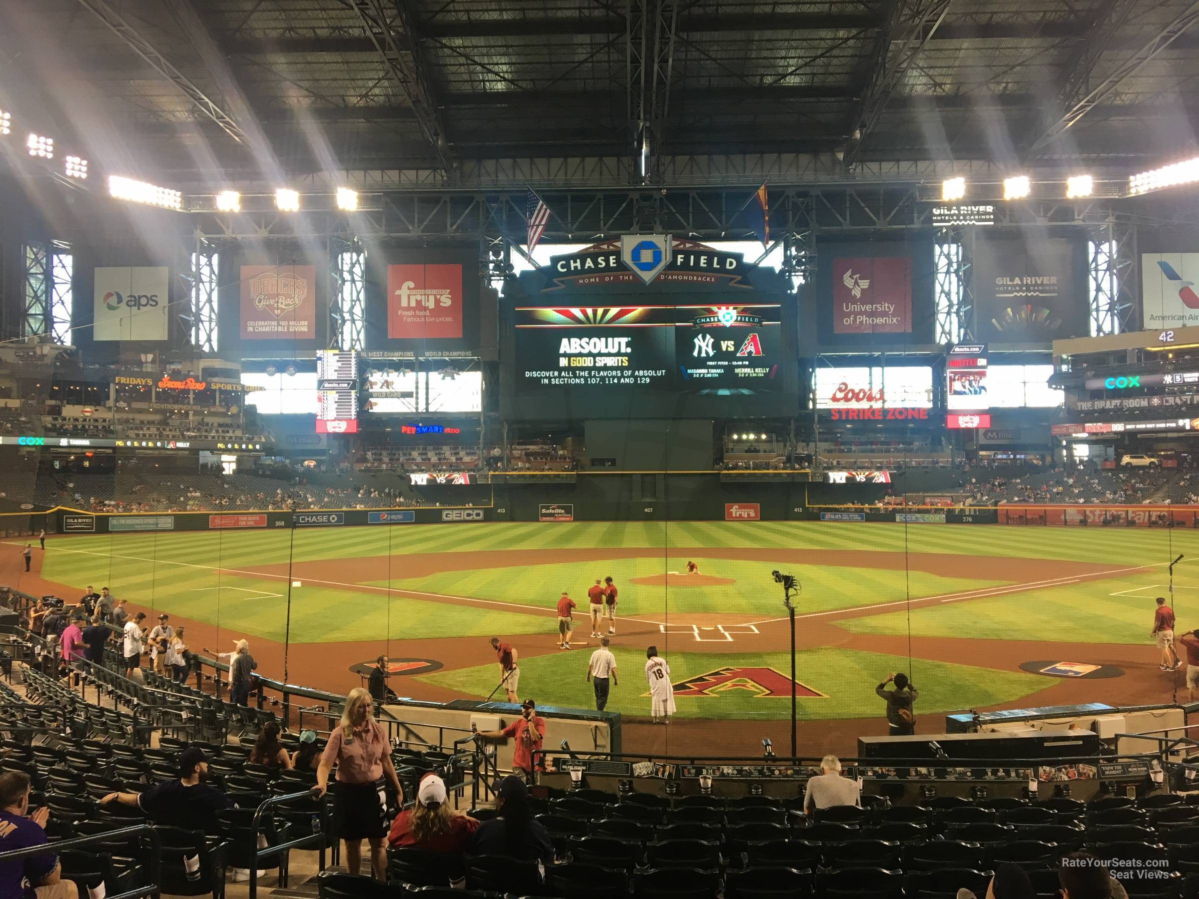 section j, row m seat view  for baseball - chase field