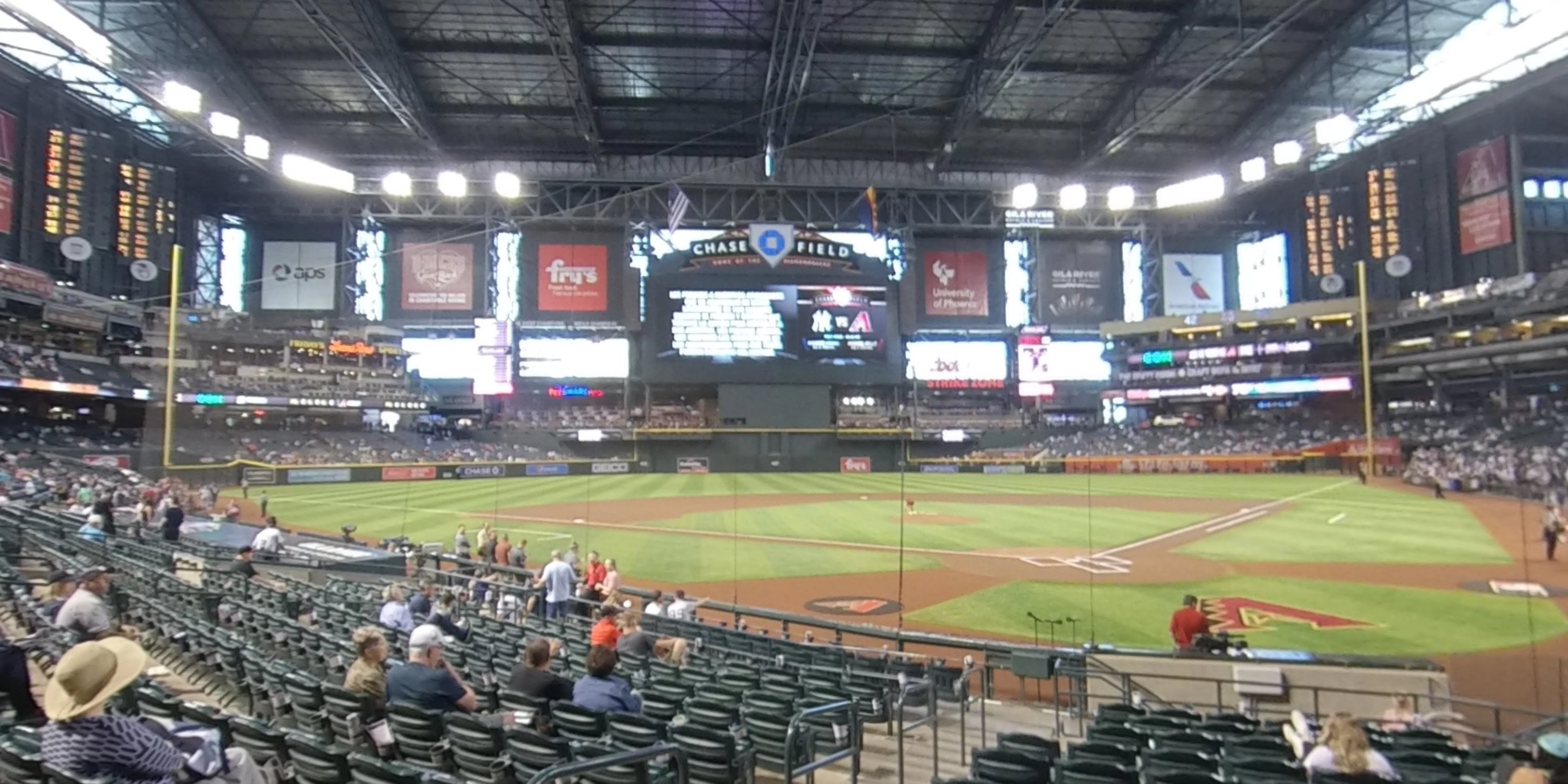 section k panoramic seat view  for baseball - chase field