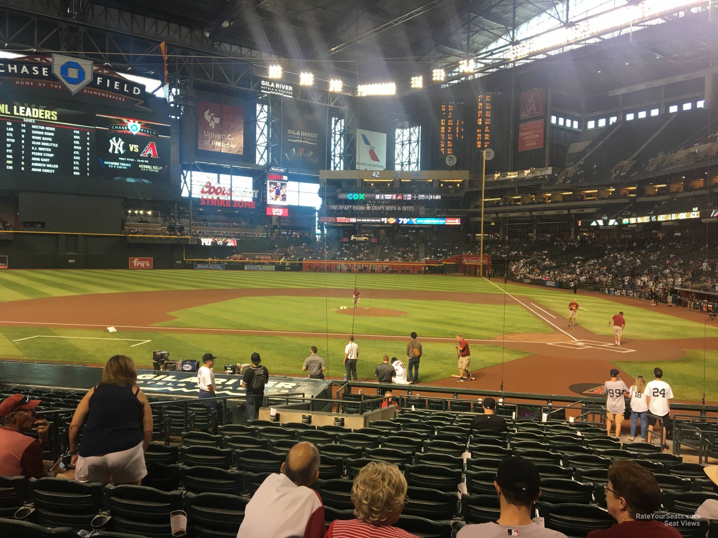 section m, row m seat view  for baseball - chase field