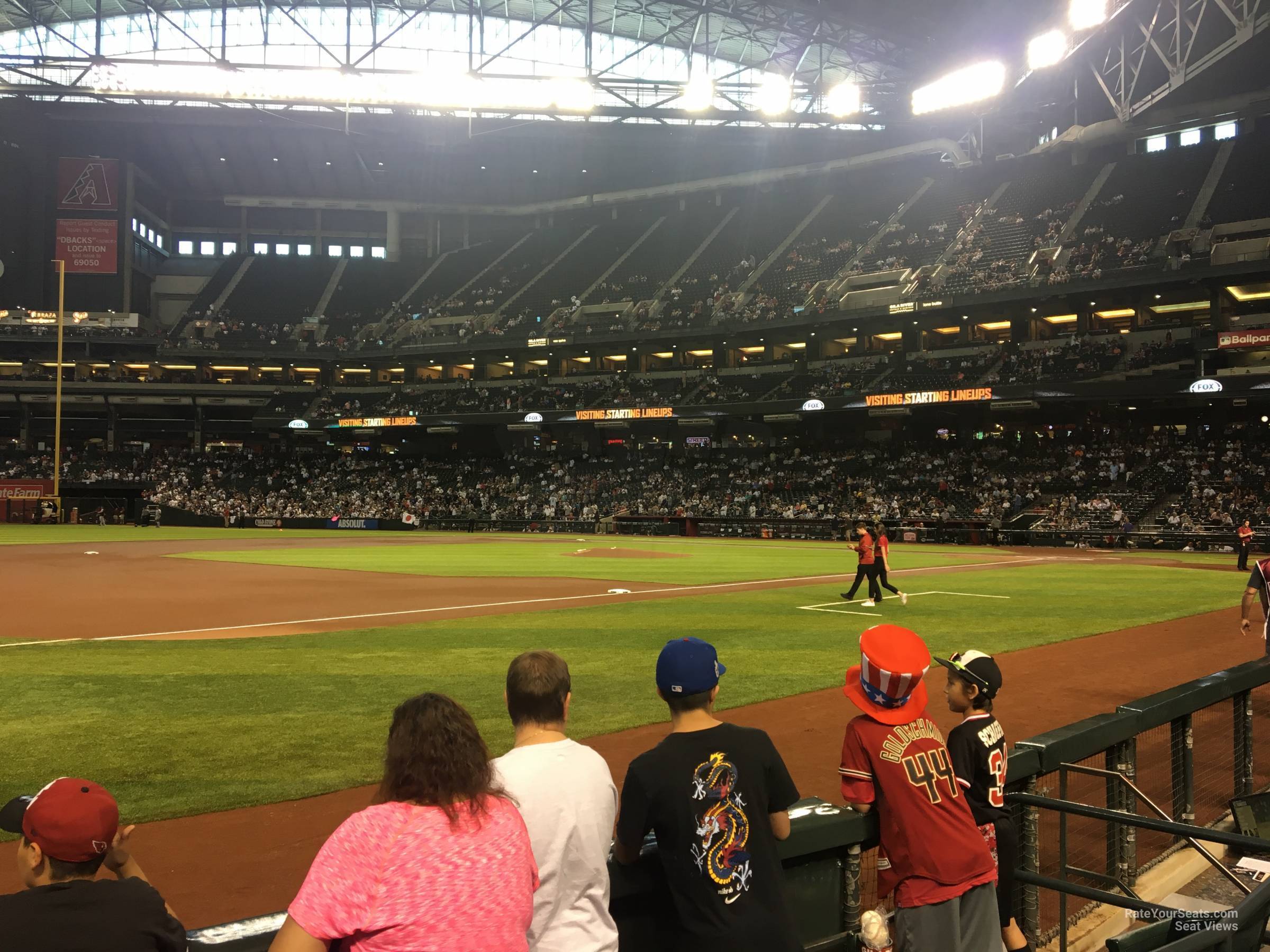 section r, row g seat view  for baseball - chase field