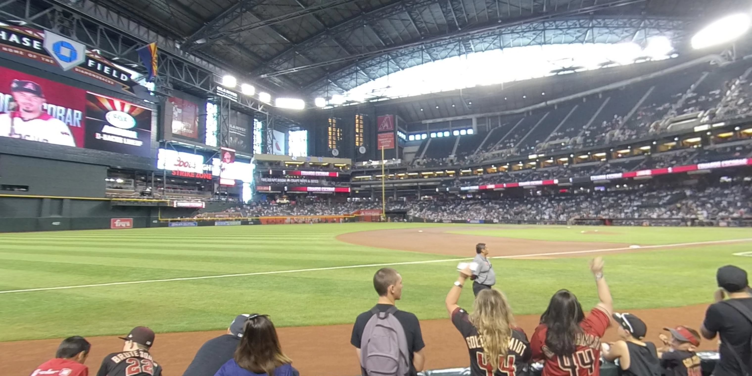 section r panoramic seat view  for baseball - chase field