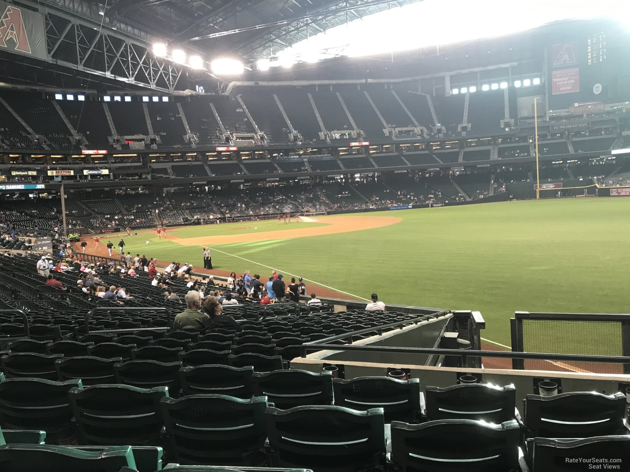 section 108, row 22 seat view for baseball - chase field