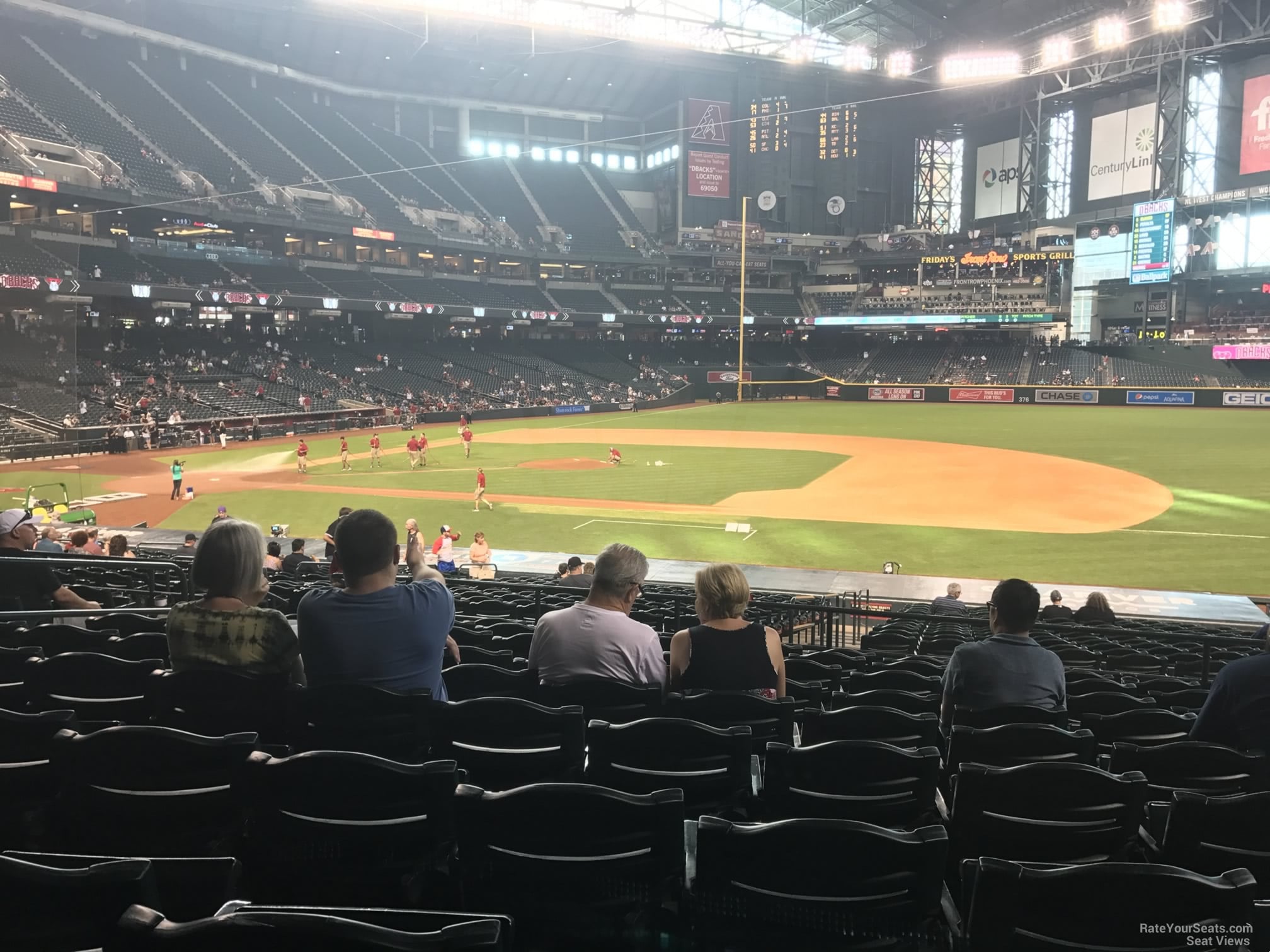 section 115, row 22 seat view  for baseball - chase field