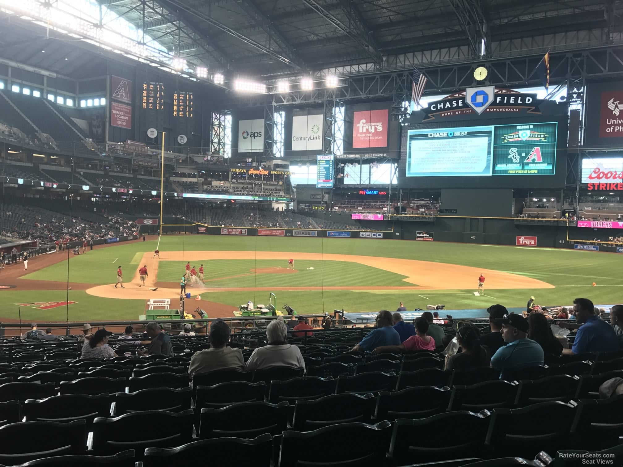 section 118, row 22 seat view  for baseball - chase field