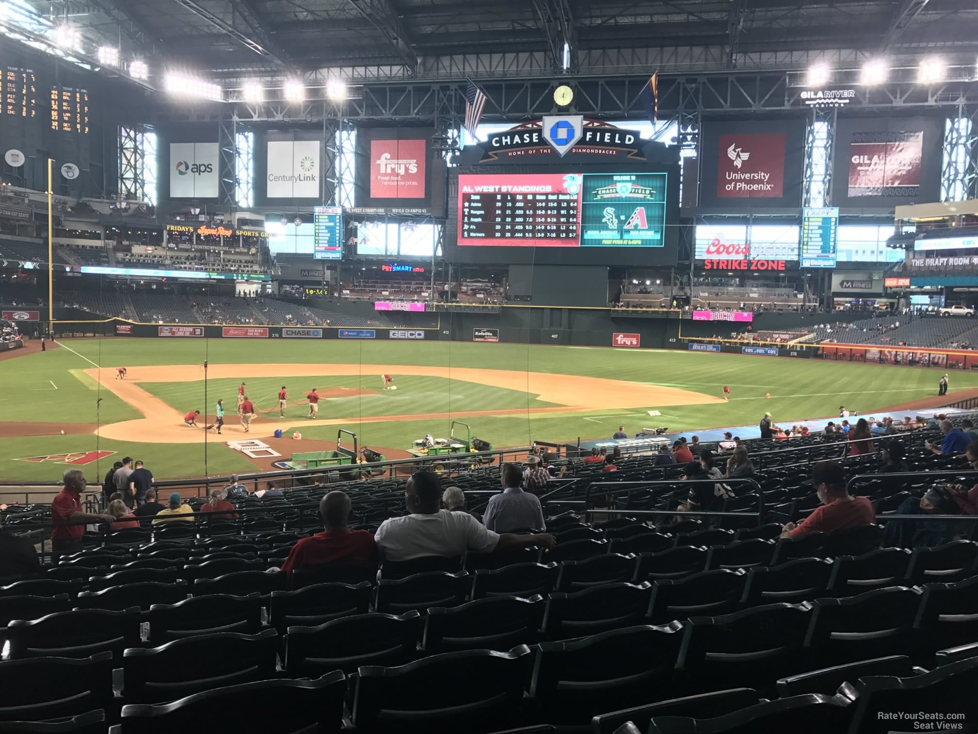 section 119, row 22 seat view  for baseball - chase field