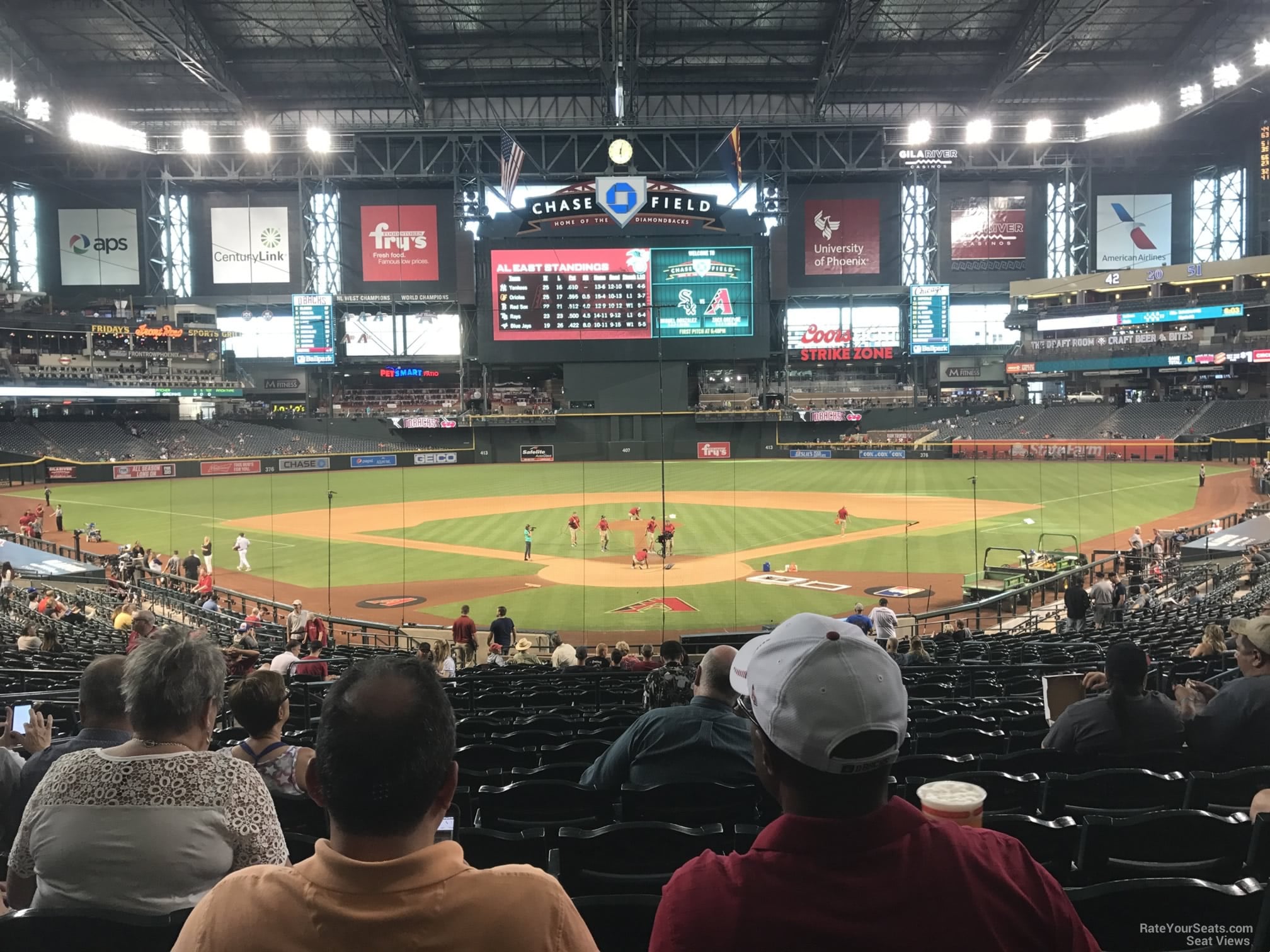 section 122, row 22 seat view  for baseball - chase field