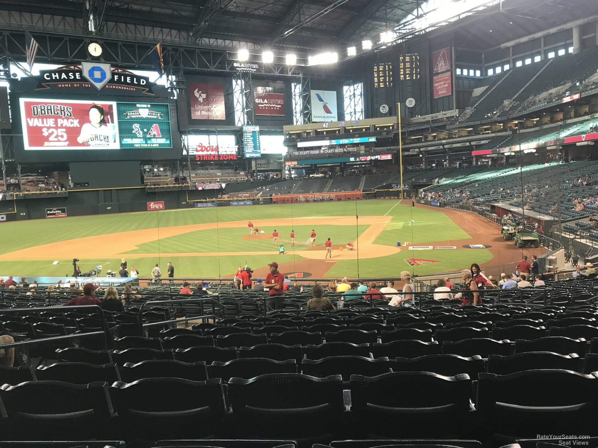 section 125, row 22 seat view  for baseball - chase field