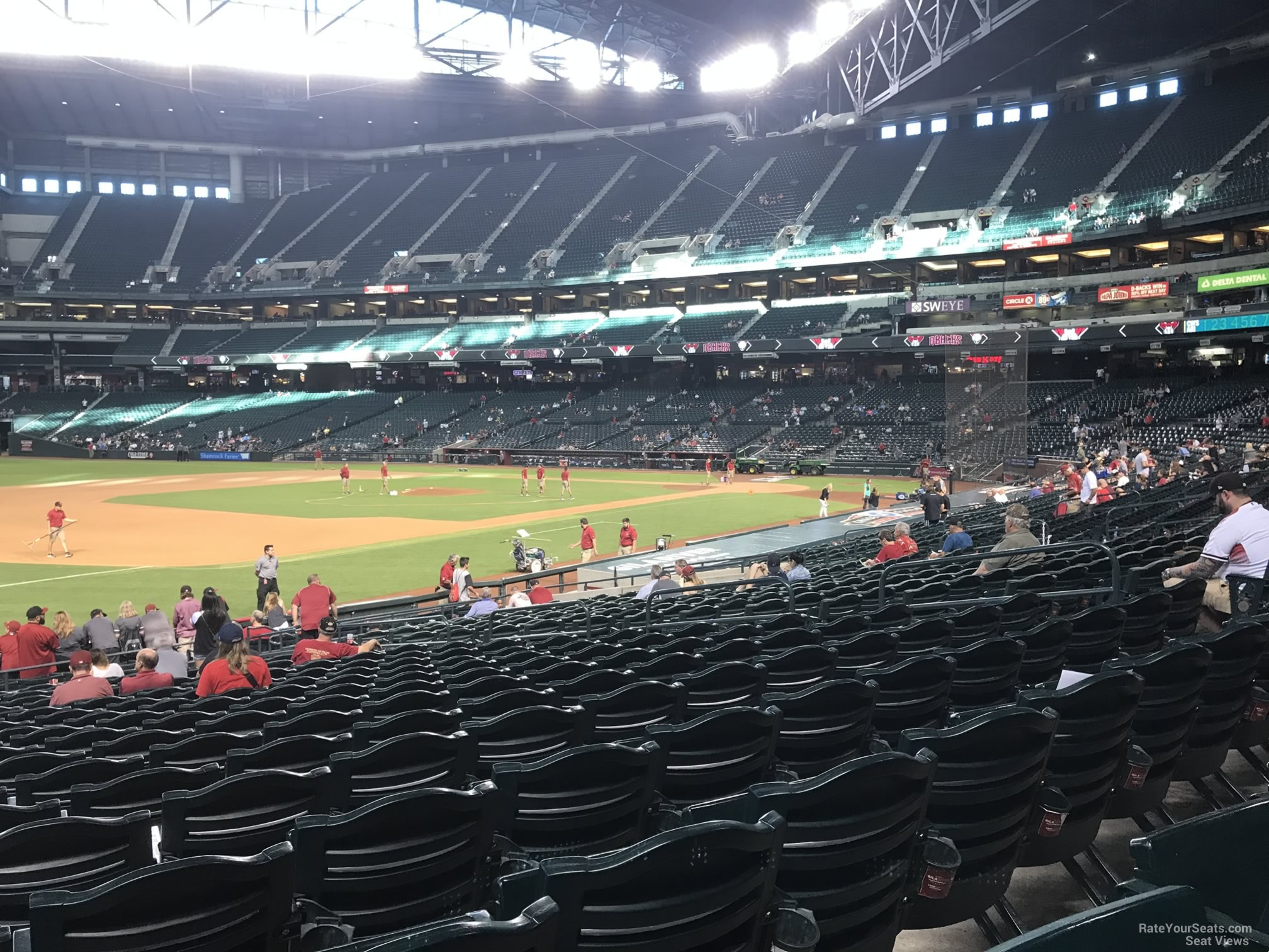 section 131, row 22 seat view  for baseball - chase field