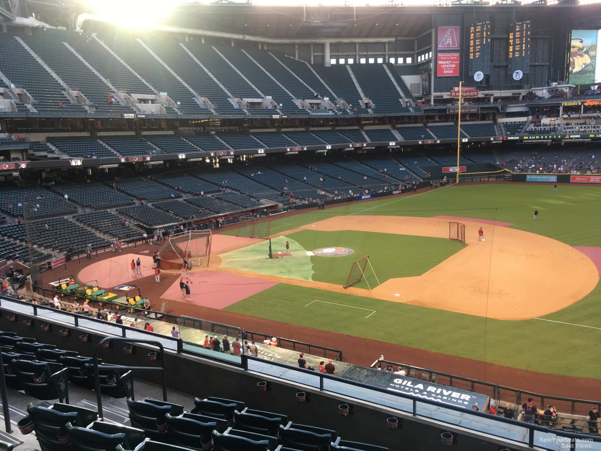 section 206, row 6 seat view  for baseball - chase field
