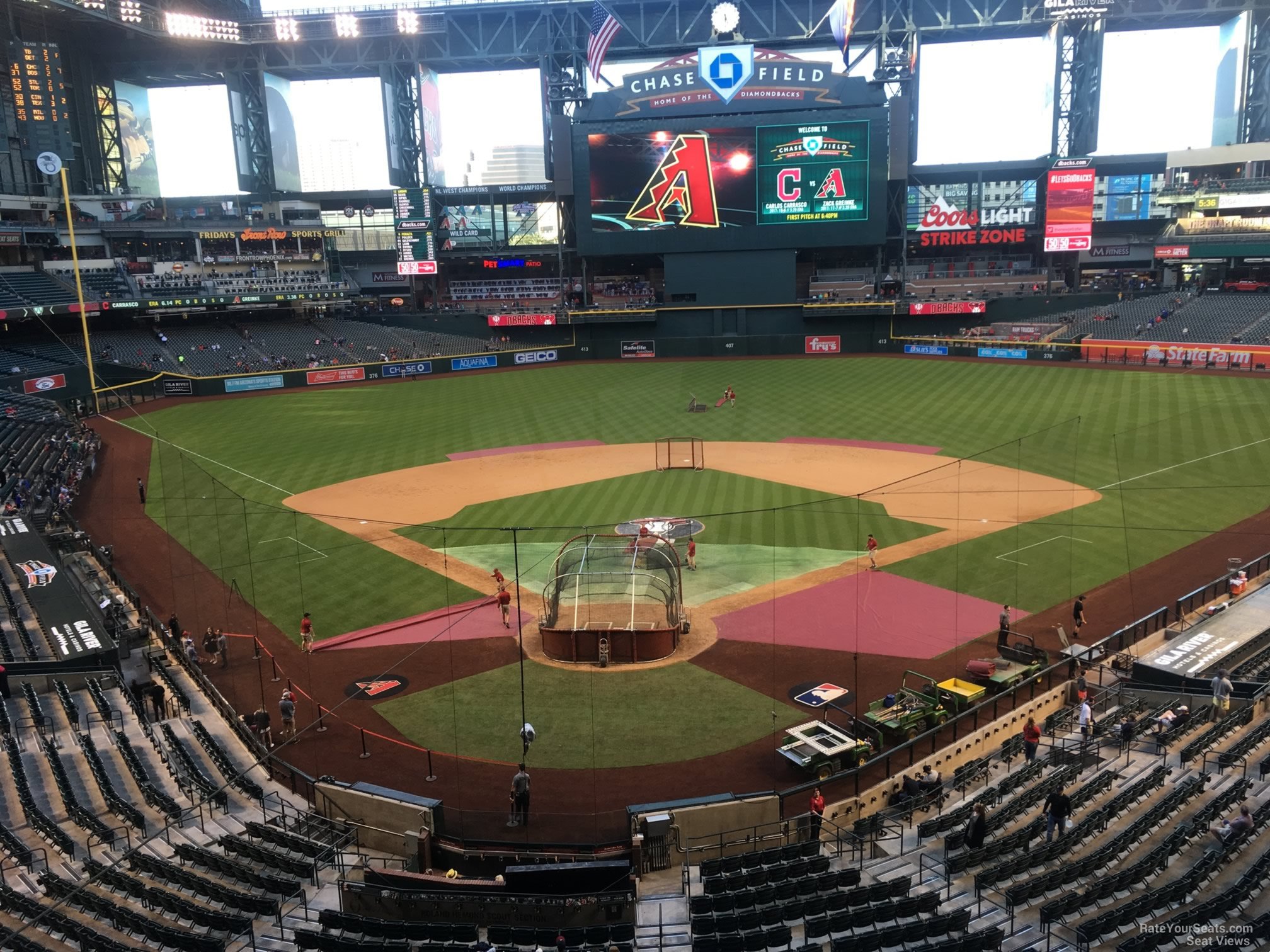 section 210e, row 1 seat view  for baseball - chase field