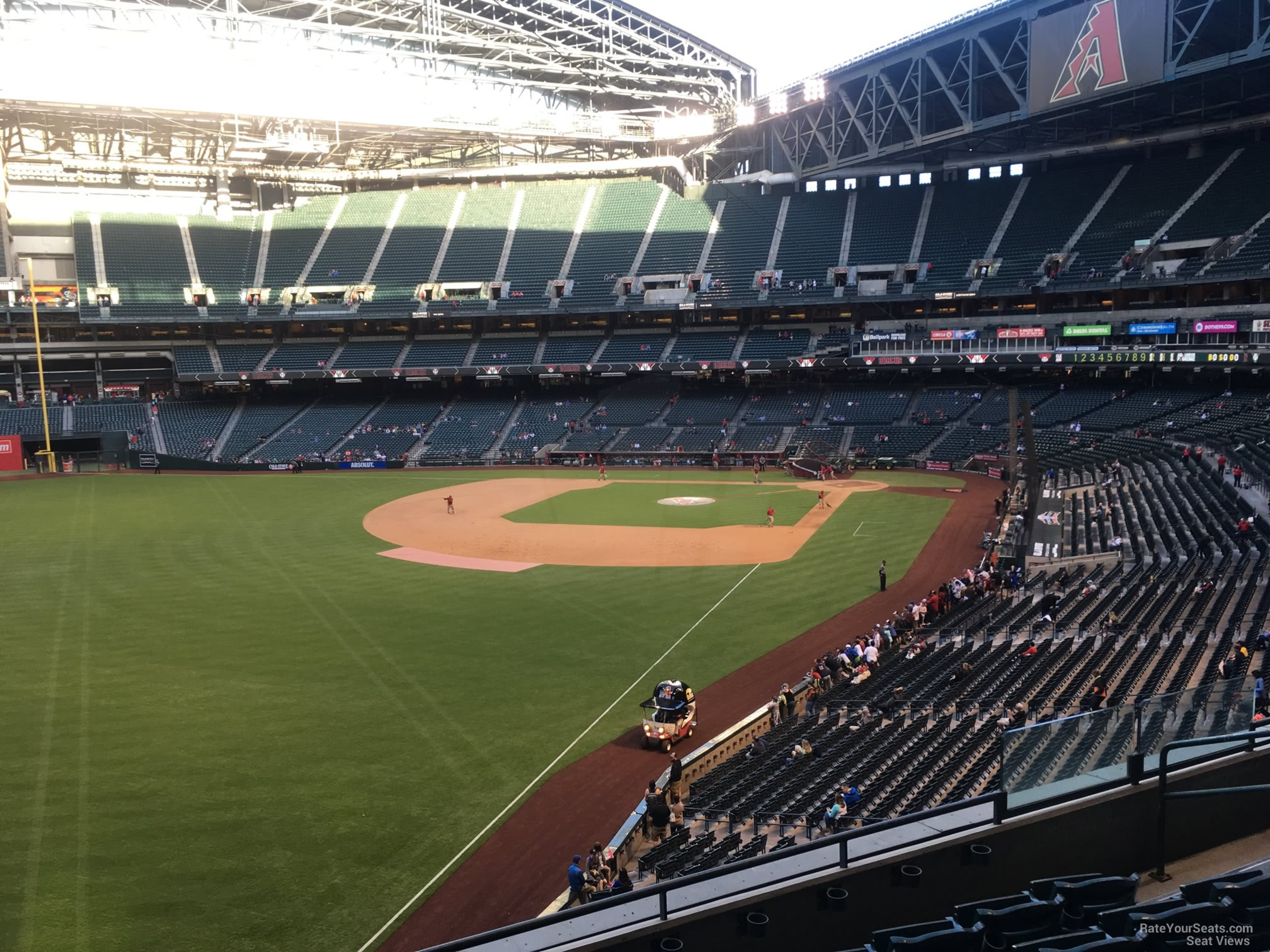 section 221, row 6 seat view  for baseball - chase field
