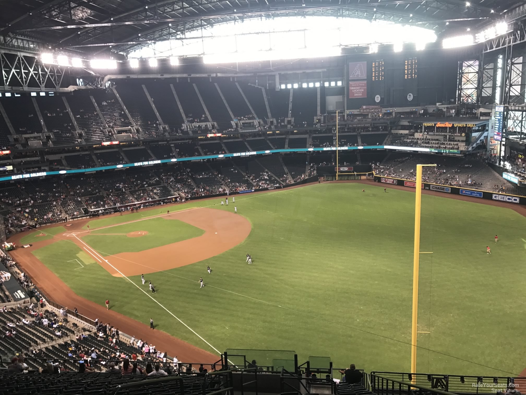 section 300, row 20 seat view  for baseball - chase field
