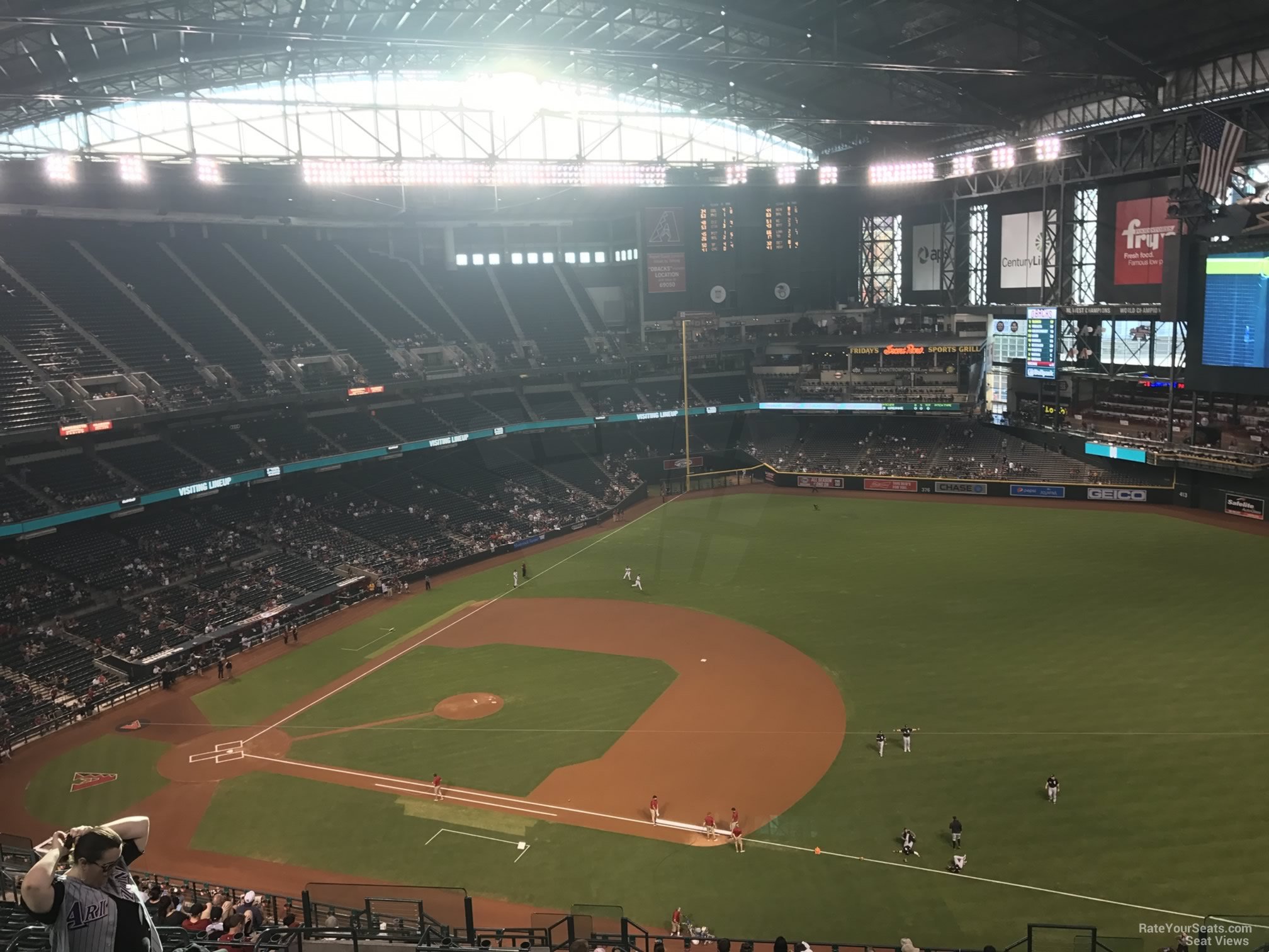 section 307, row 20 seat view  for baseball - chase field