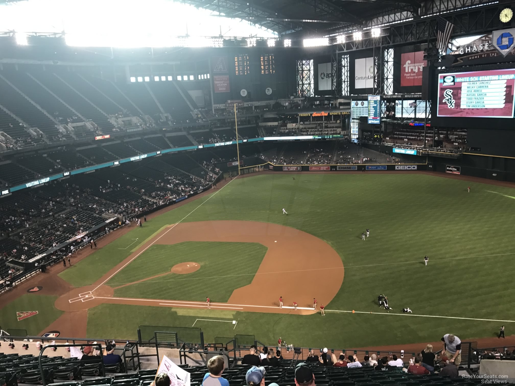 section 308, row 20 seat view  for baseball - chase field