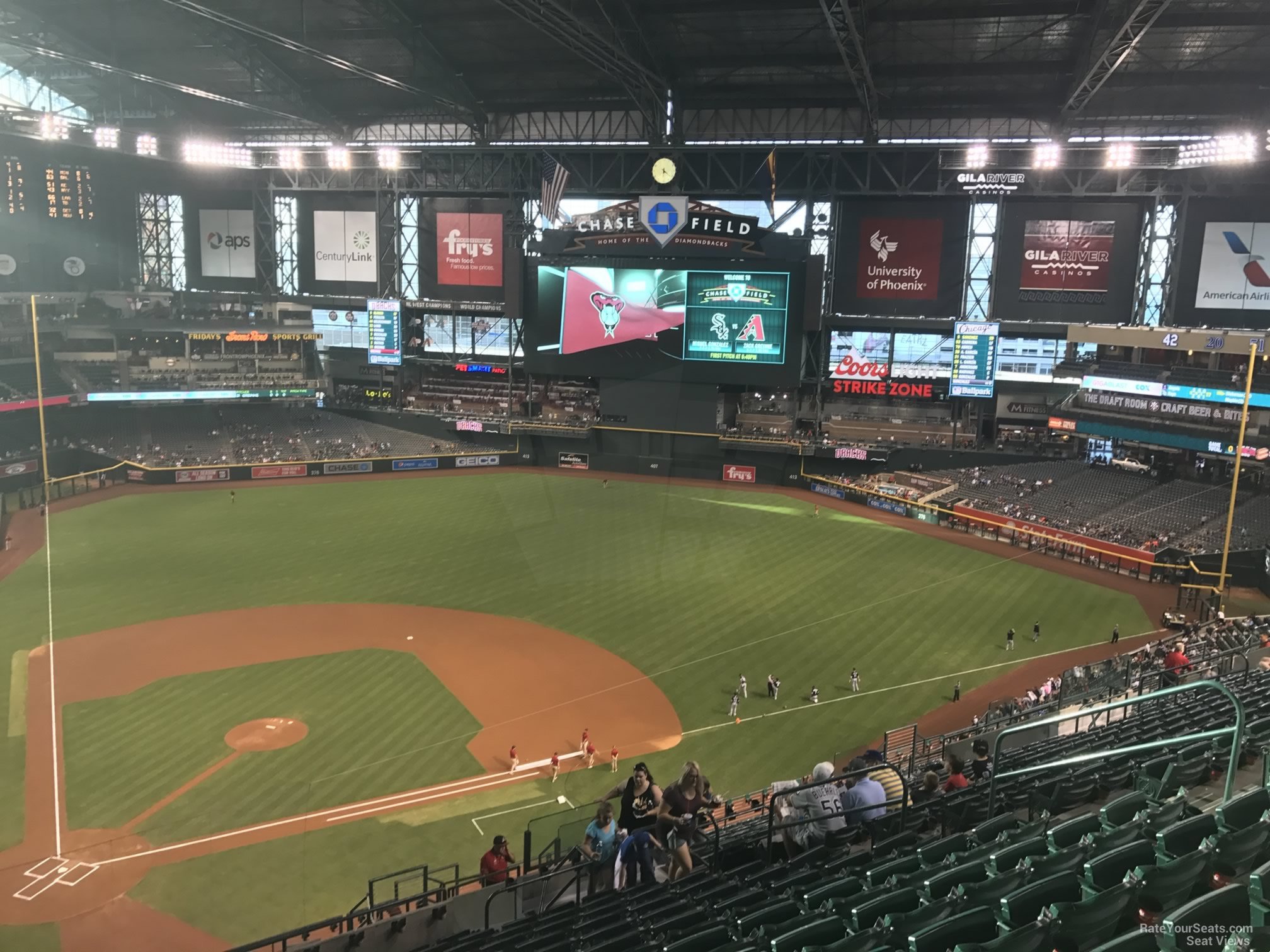 section 312, row 20 seat view  for baseball - chase field