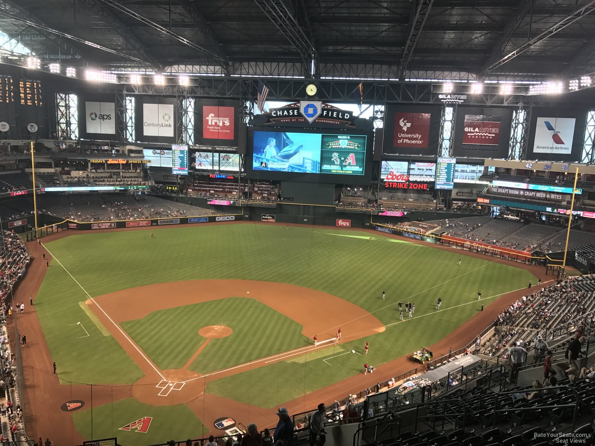 section 314, row 20 seat view  for baseball - chase field