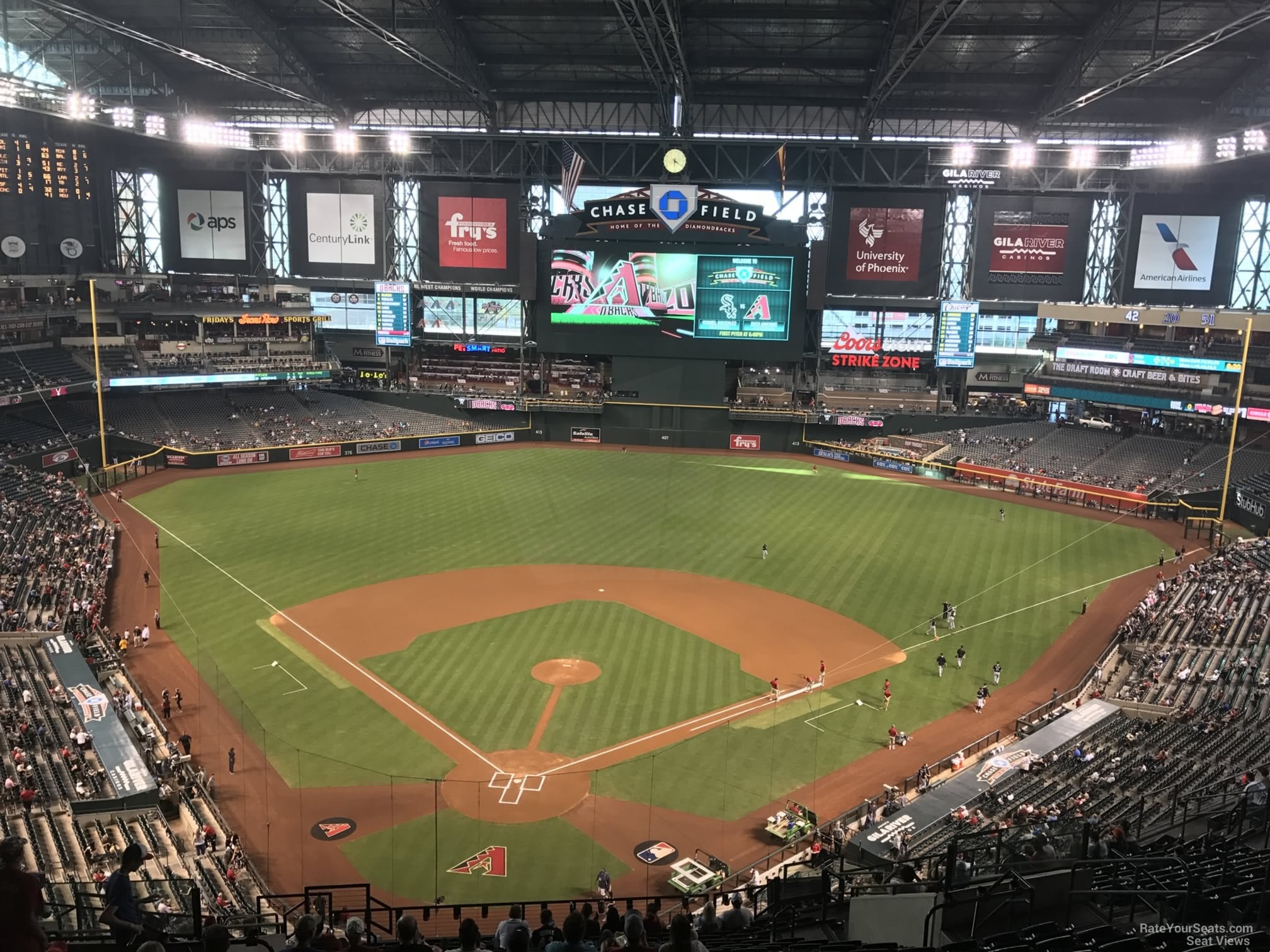 section 315, row 20 seat view  for baseball - chase field