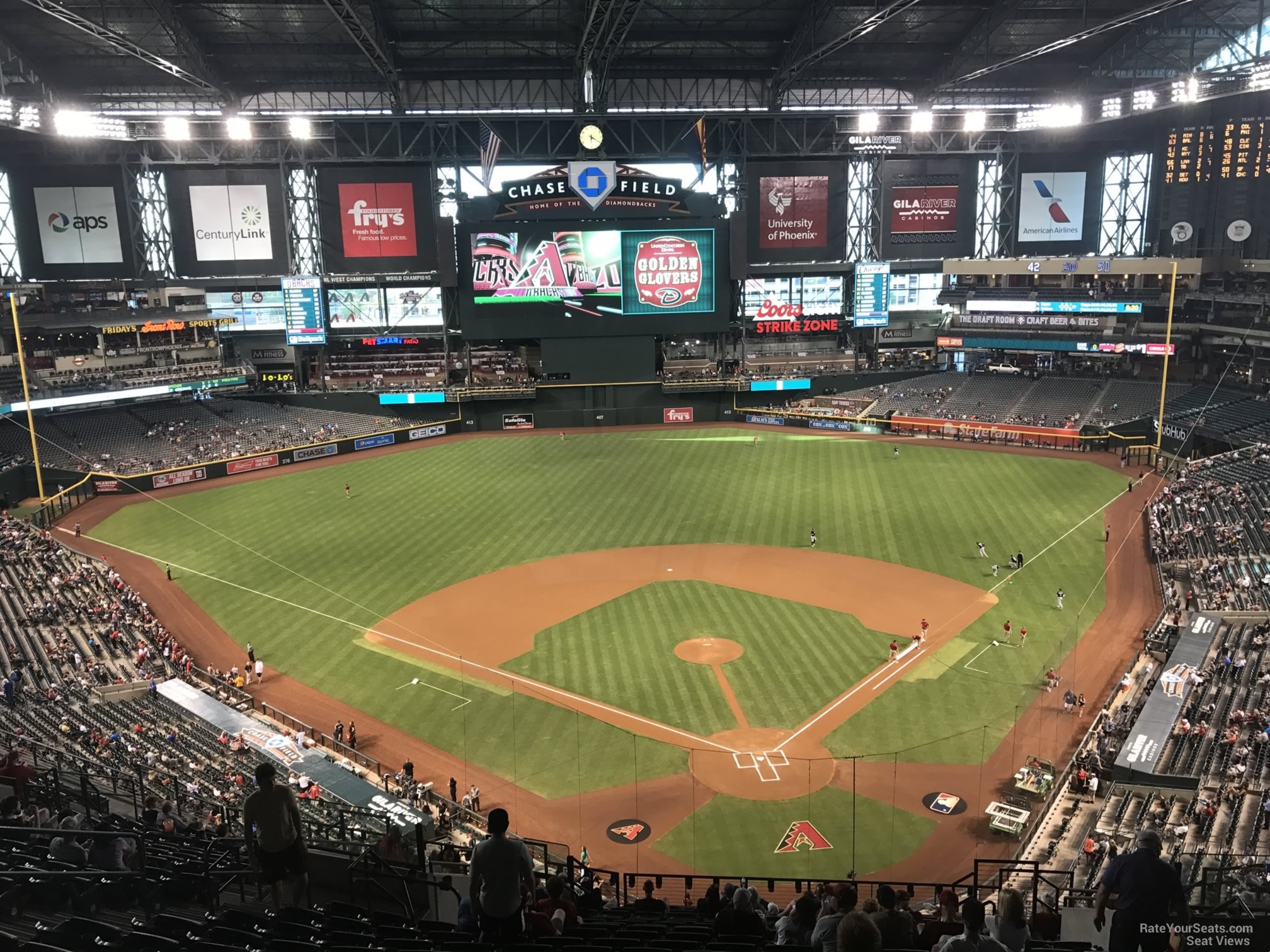 section 317, row 20 seat view  for baseball - chase field
