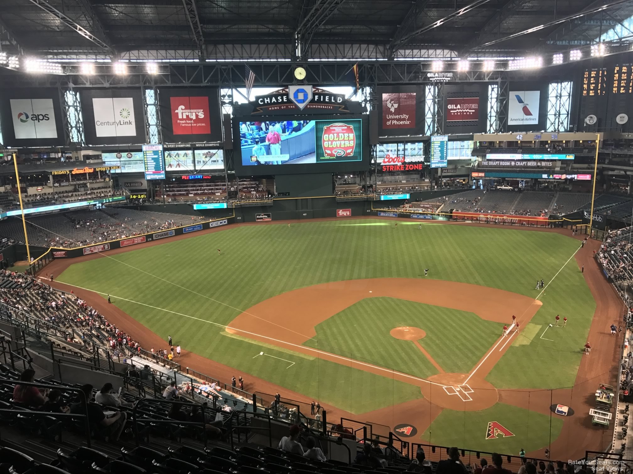 section 318, row 20 seat view  for baseball - chase field