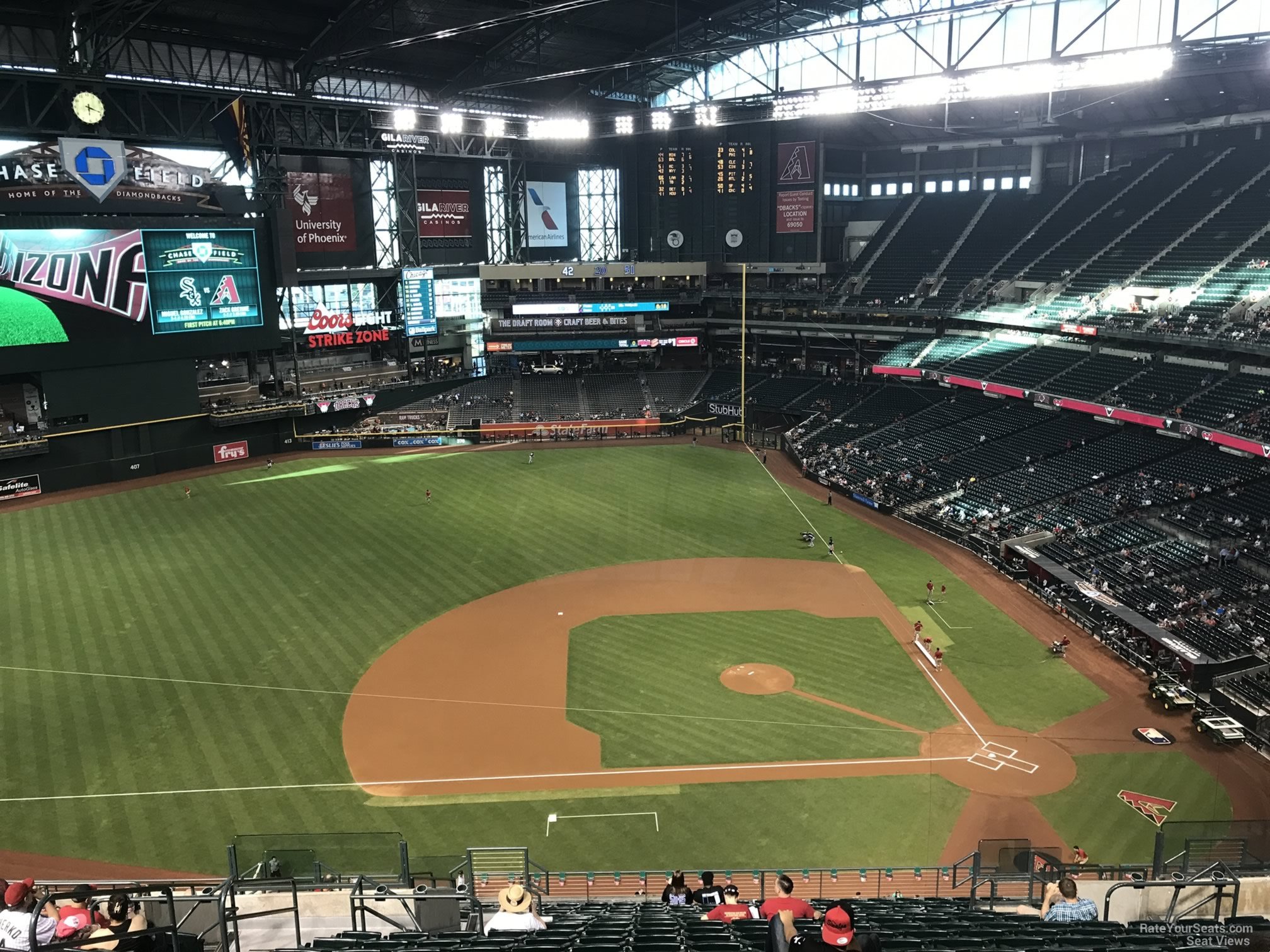section 322, row 20 seat view  for baseball - chase field