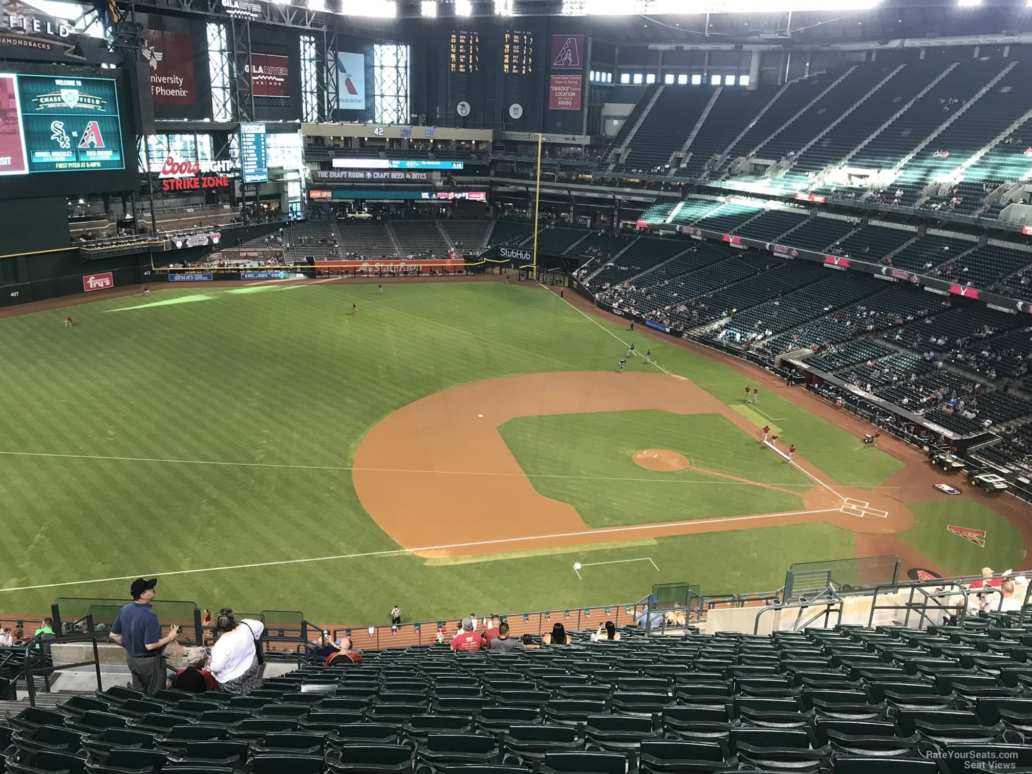 section 324, row 20 seat view  for baseball - chase field