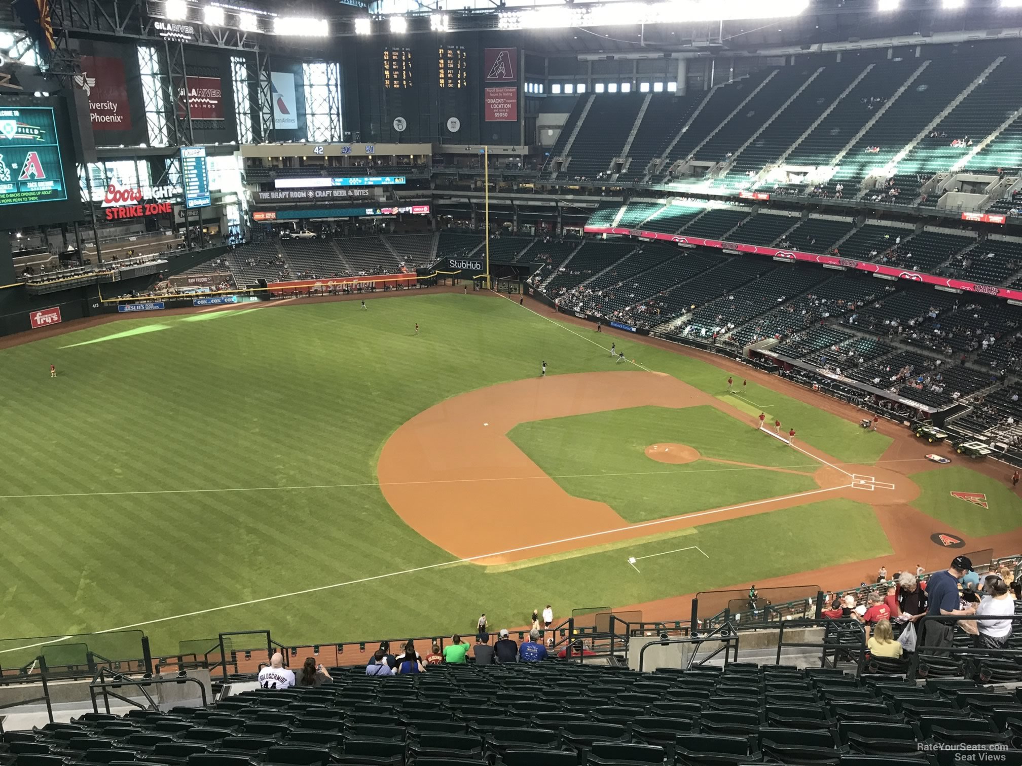 section 325, row 20 seat view  for baseball - chase field