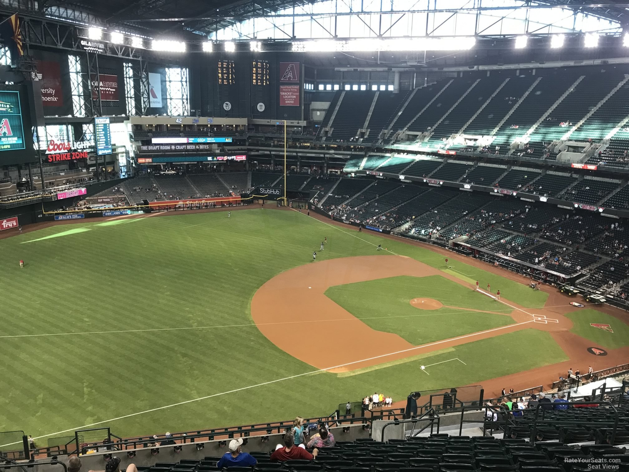 section 326, row 20 seat view  for baseball - chase field