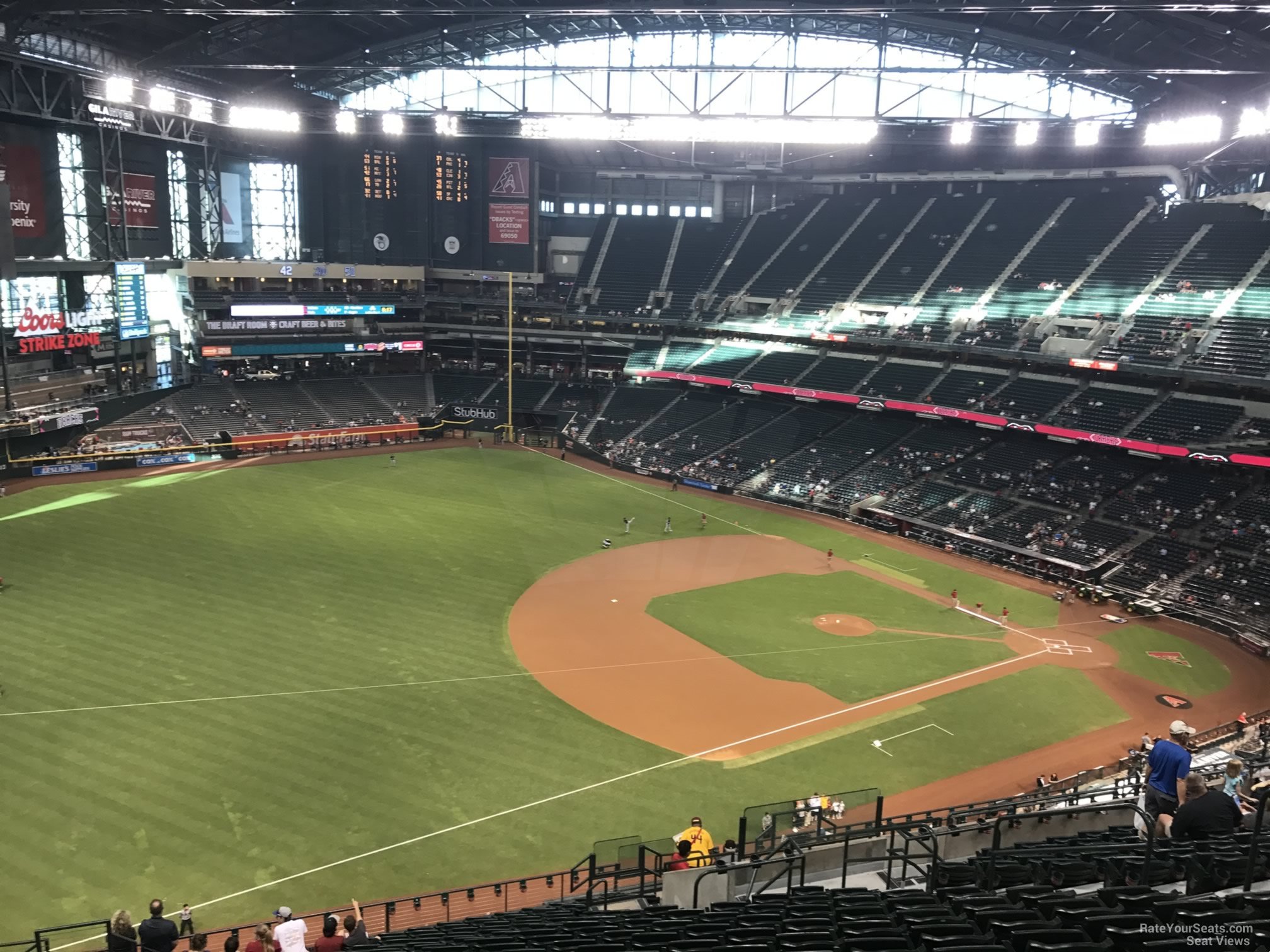 section 327, row 20 seat view  for baseball - chase field